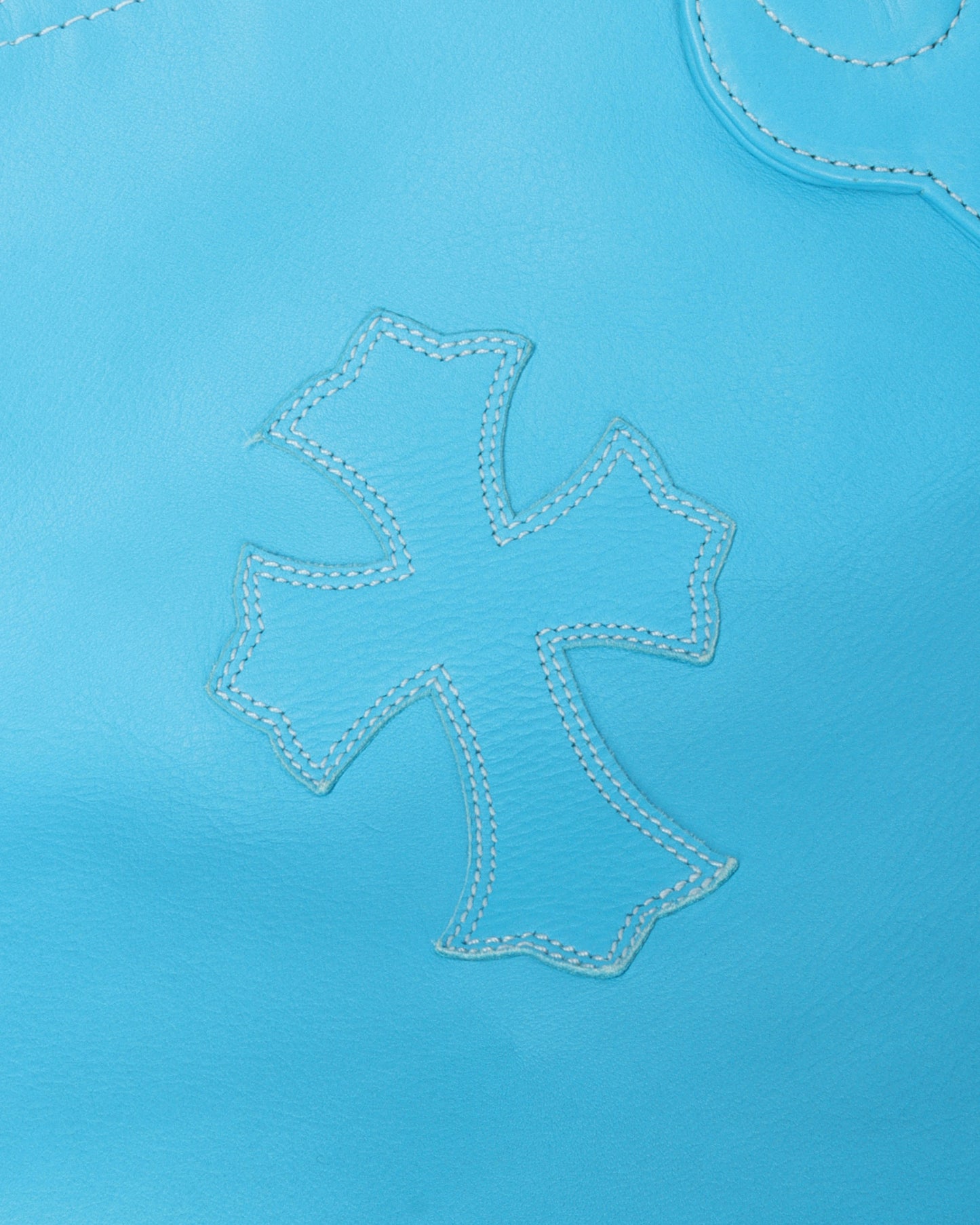 Leather Cross Patch Tote Bag