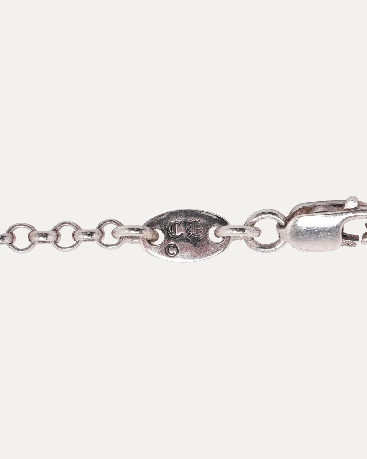 Pink Sapphire Safety Pin Roll Chain Necklace