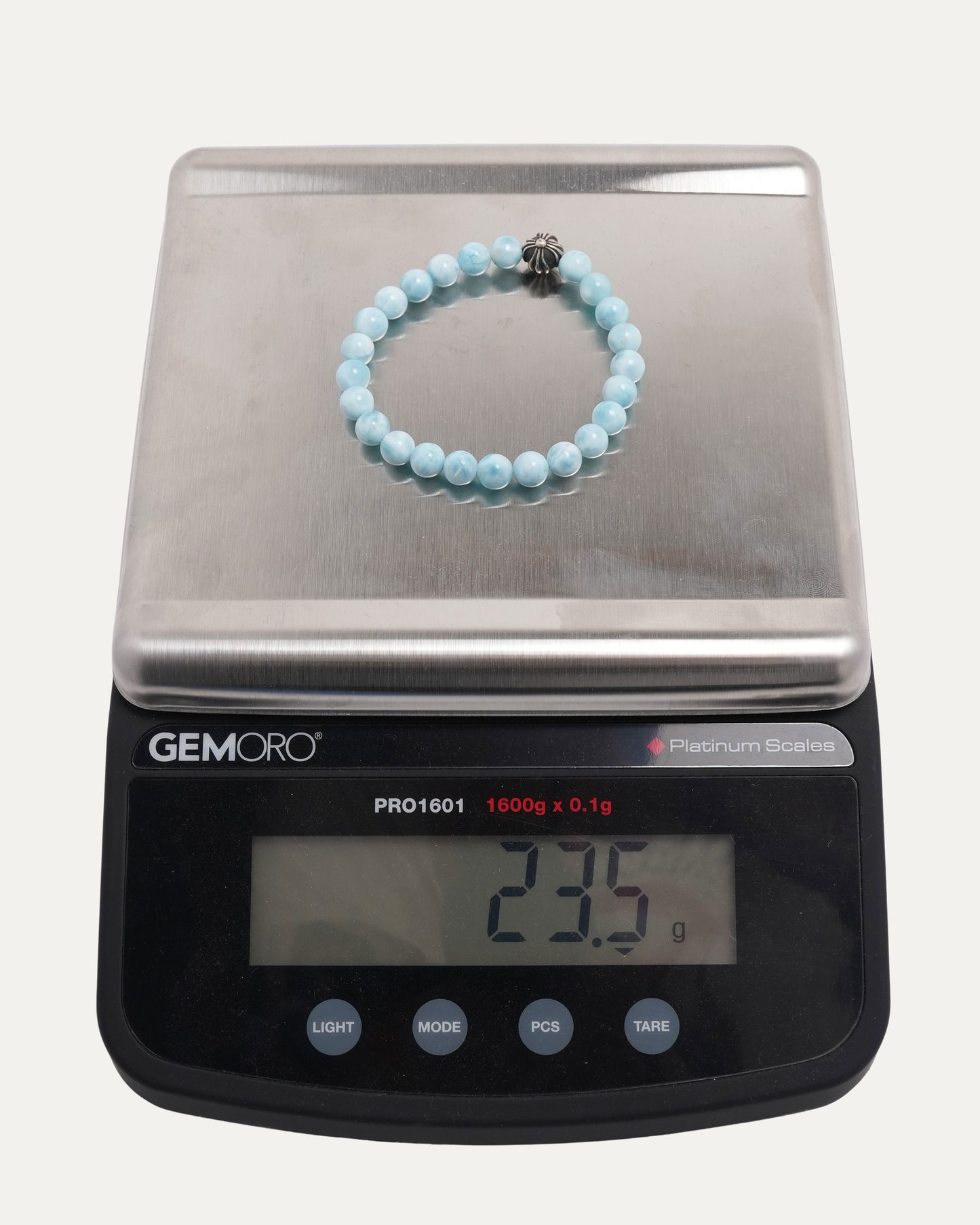 6mm Larimar Plus Ball Bead Bracelet
