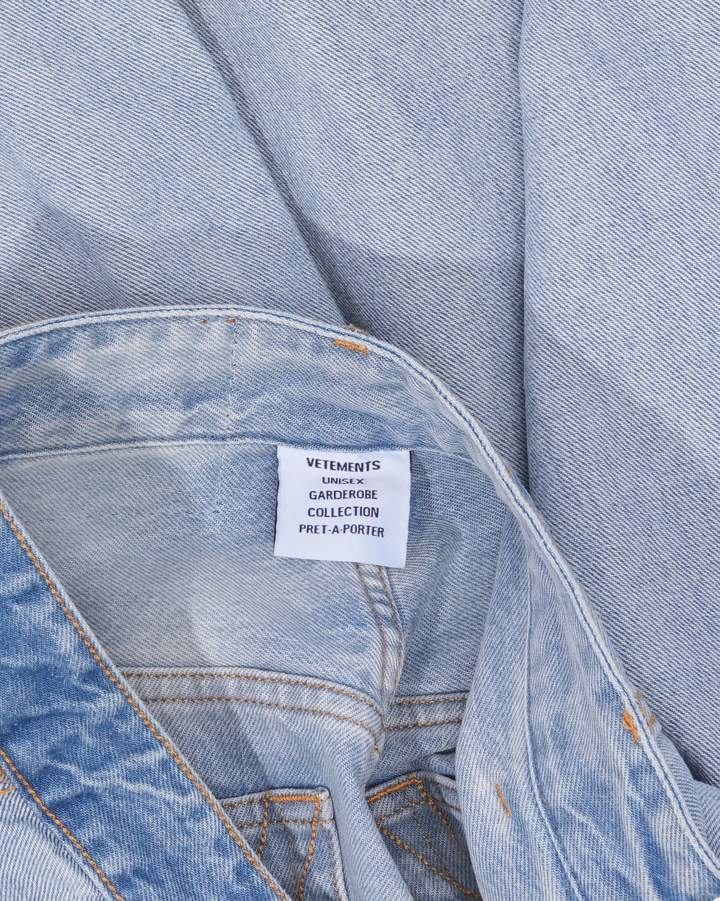 Inside-Out Wide-Leg Jeans