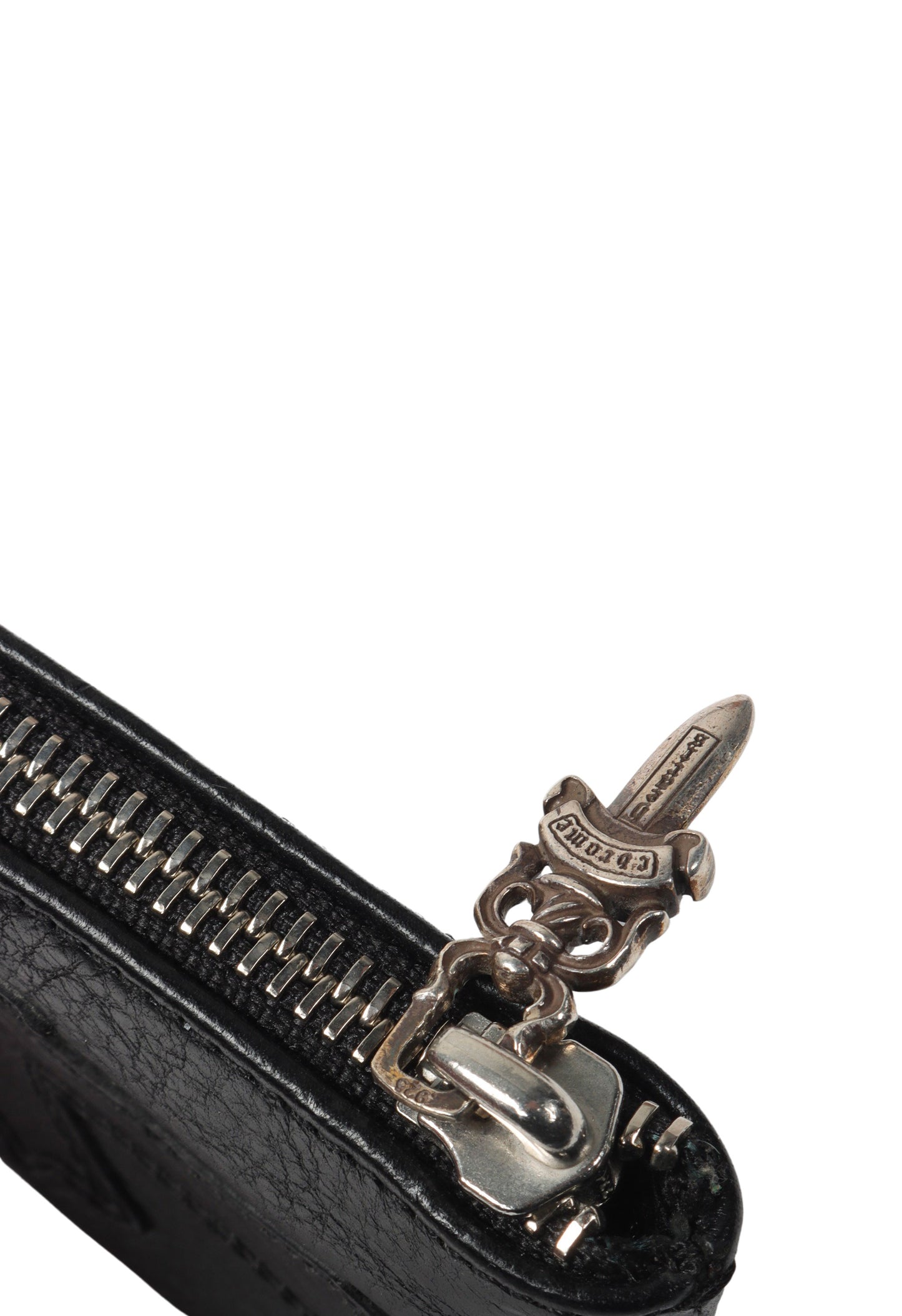 Leather Cross Patch Zip Wallet