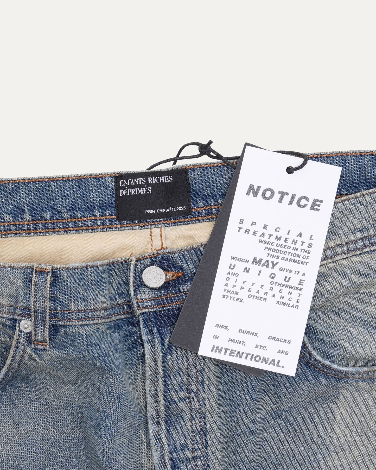 Straight-Leg Distressed Jeans
