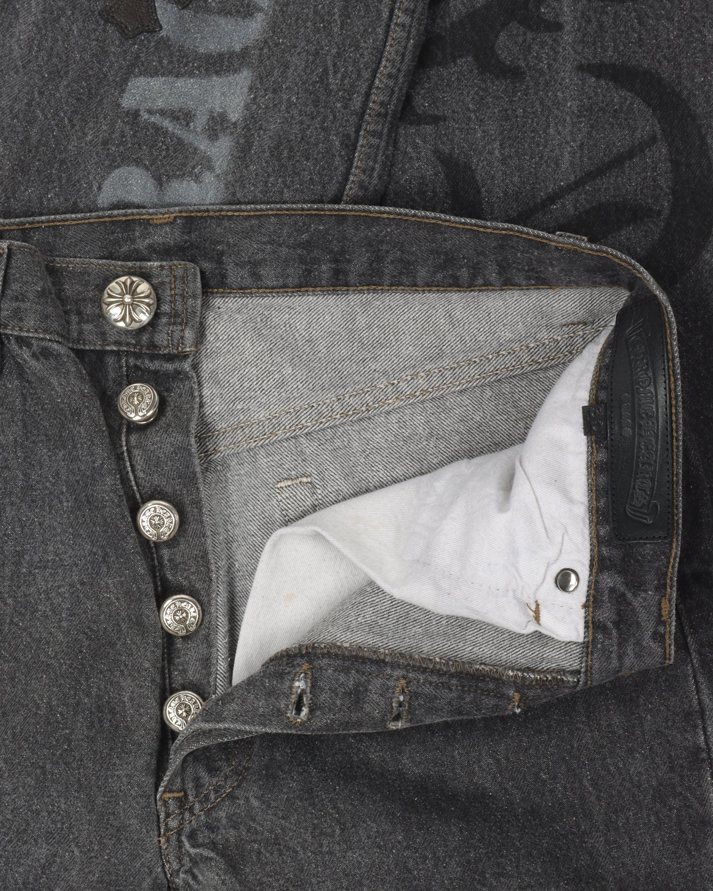 Online Exclusive Cross Patch Stencil Jeans