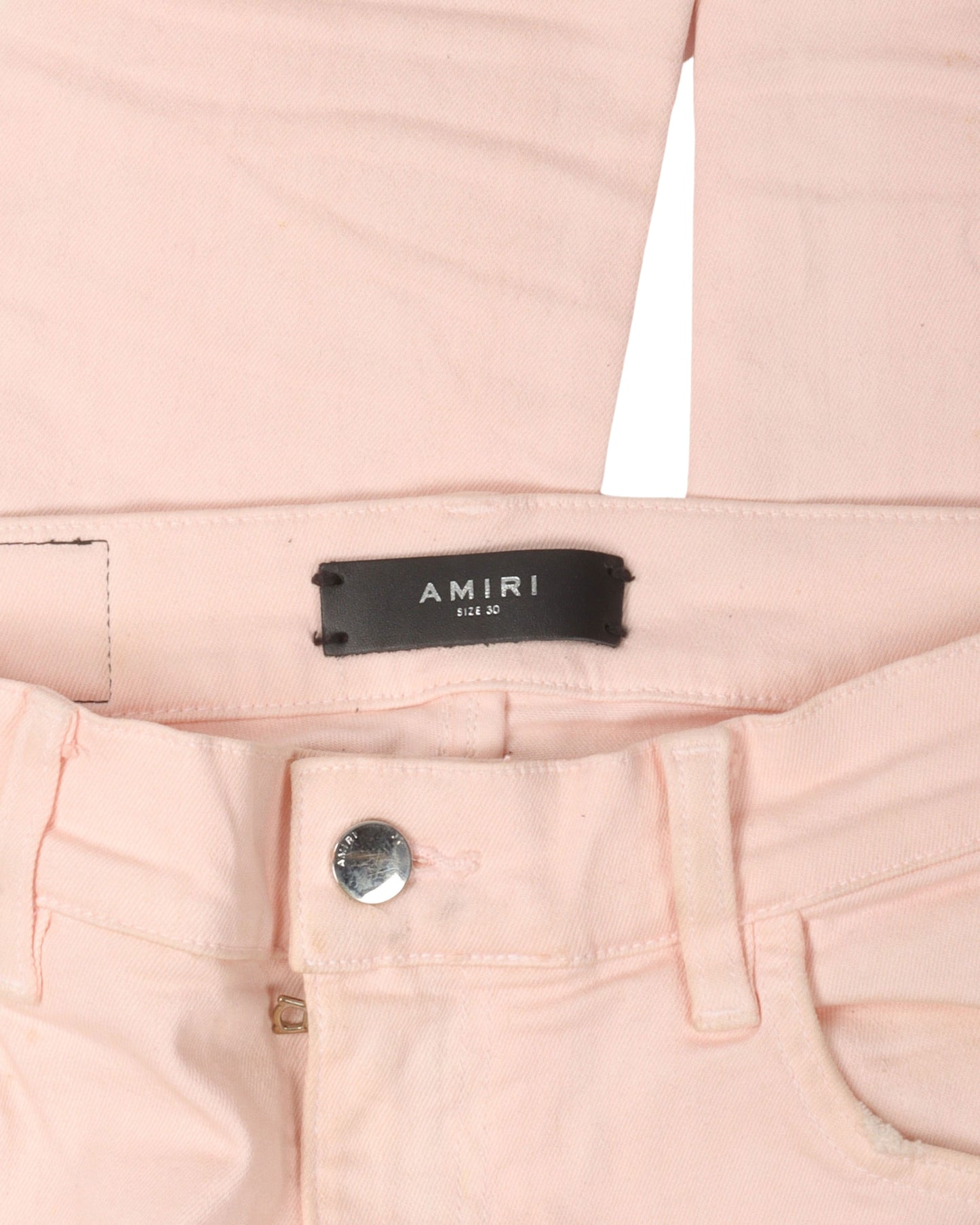 MX1 Distressed Leather-Paneled Knee Rip Jeans