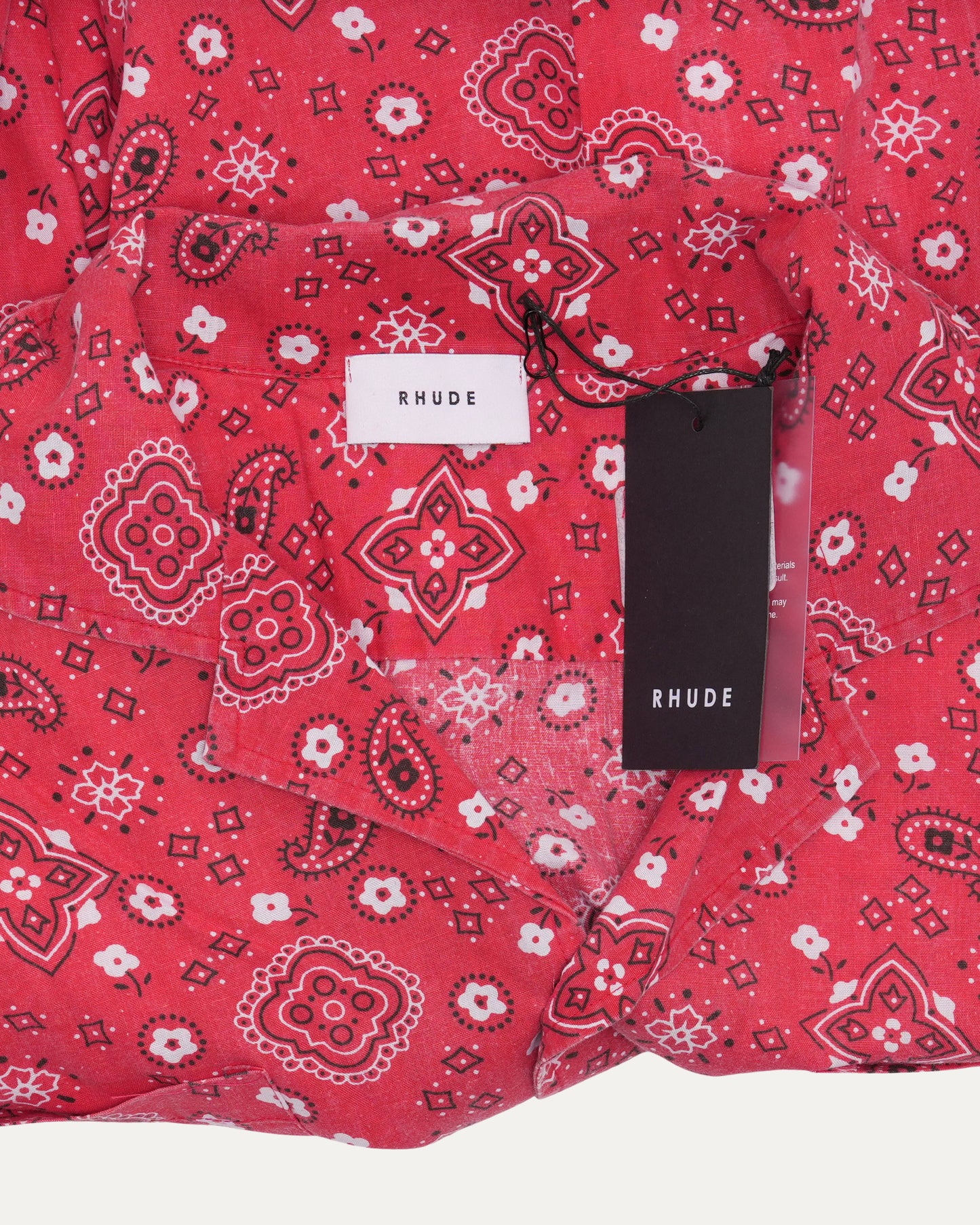 Bandana Print Camp Collar Shirt