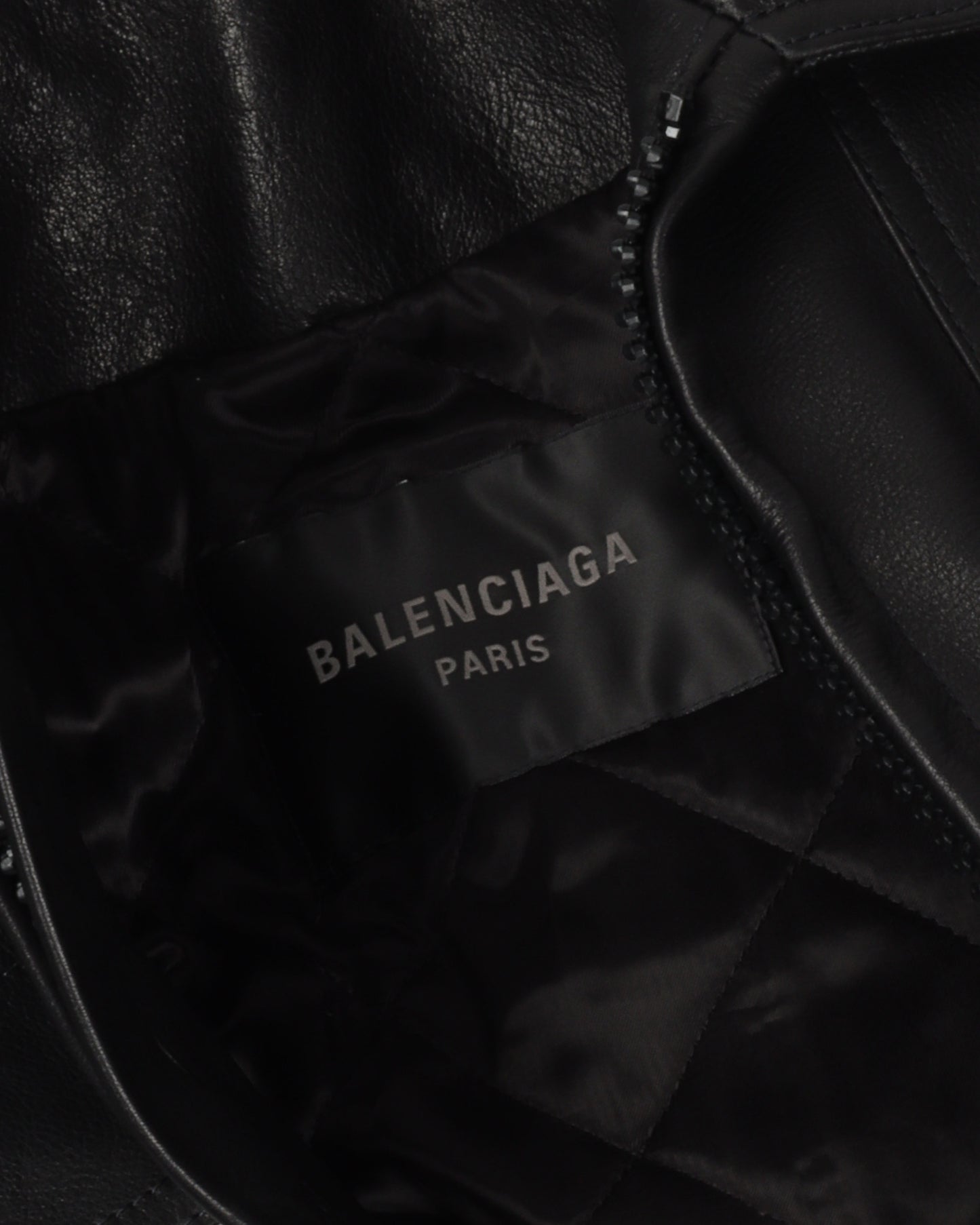 Oversized Leather Uniform Jacket