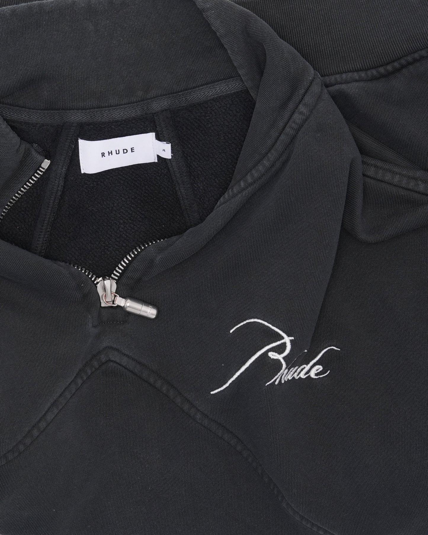 Embroidered Quarter Zip Sweatshirt