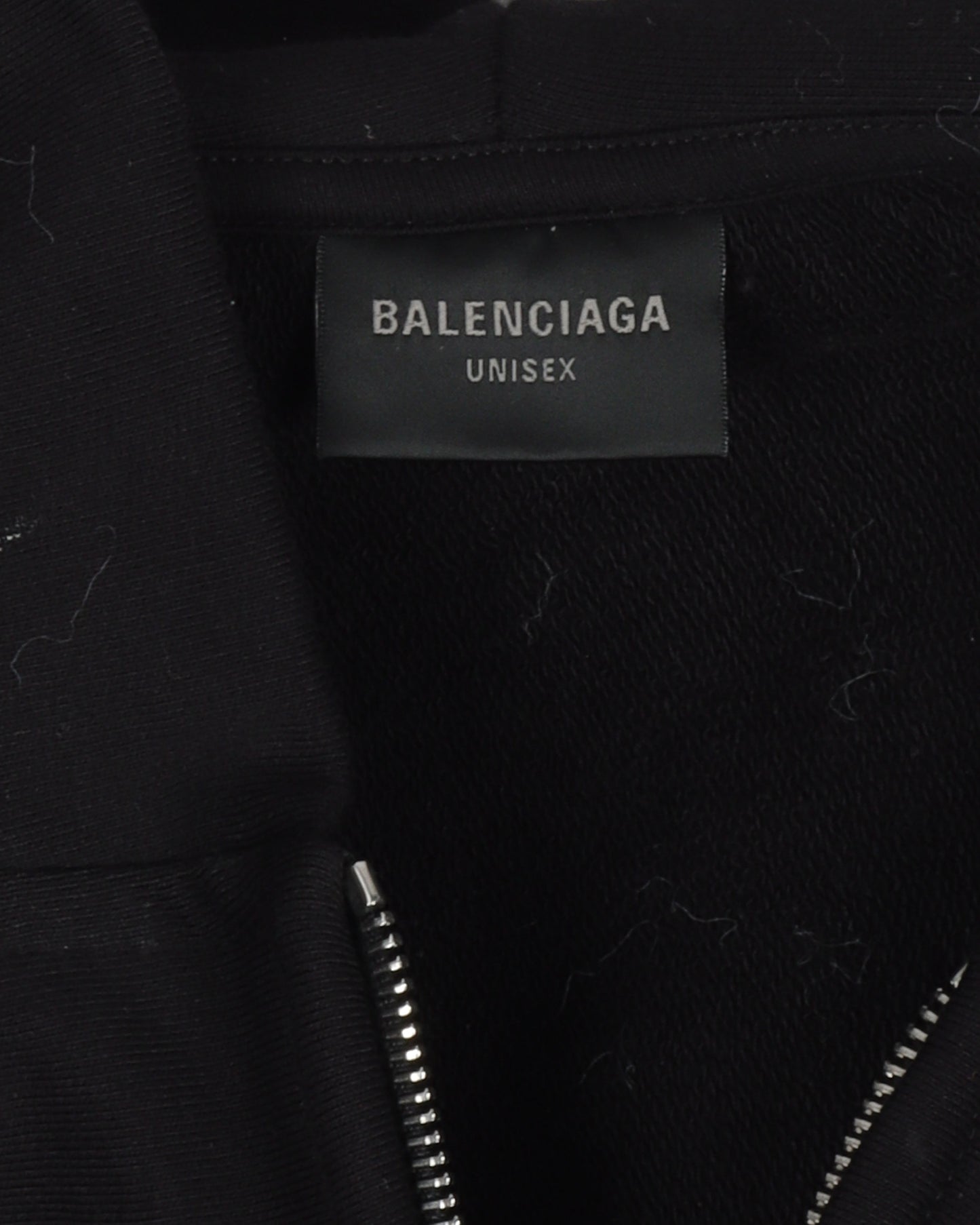 Size Tag Zip Up Hoodie