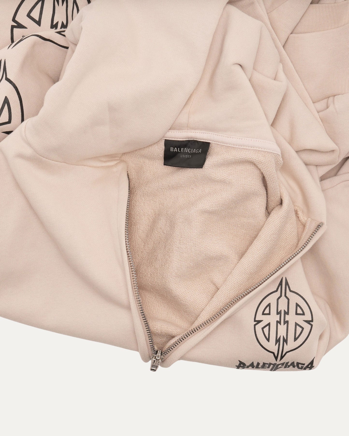 Metal BB Stencil Zip Up Hoodie