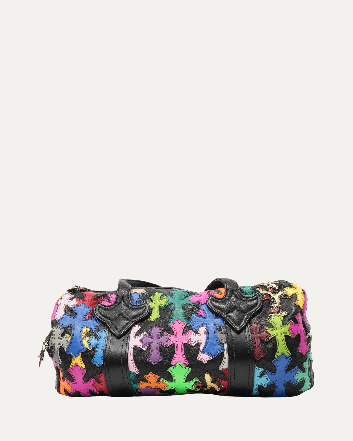 Multicolor Cemetery Cross Patch Duffle Bag