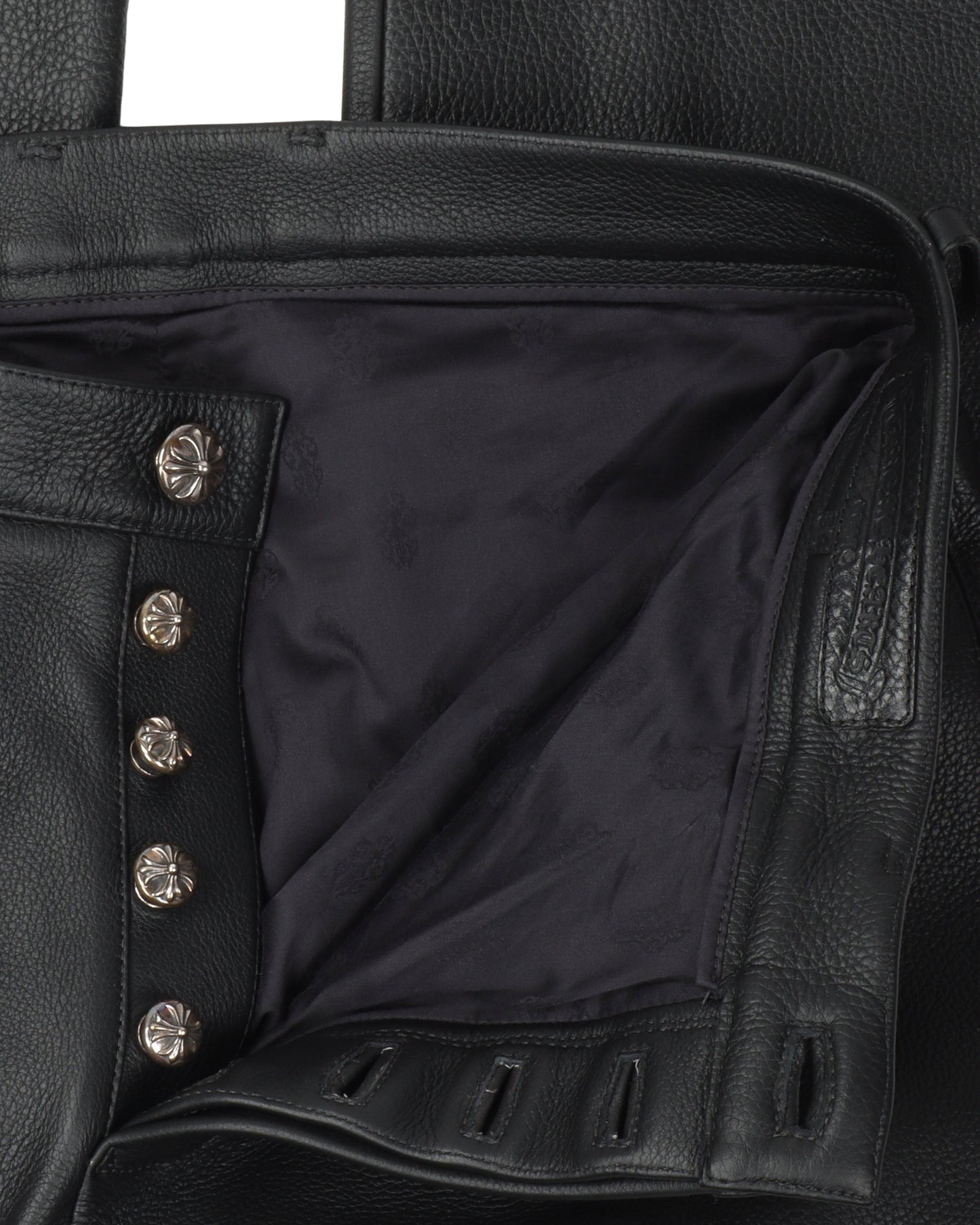 Cross Patch Leather Pants