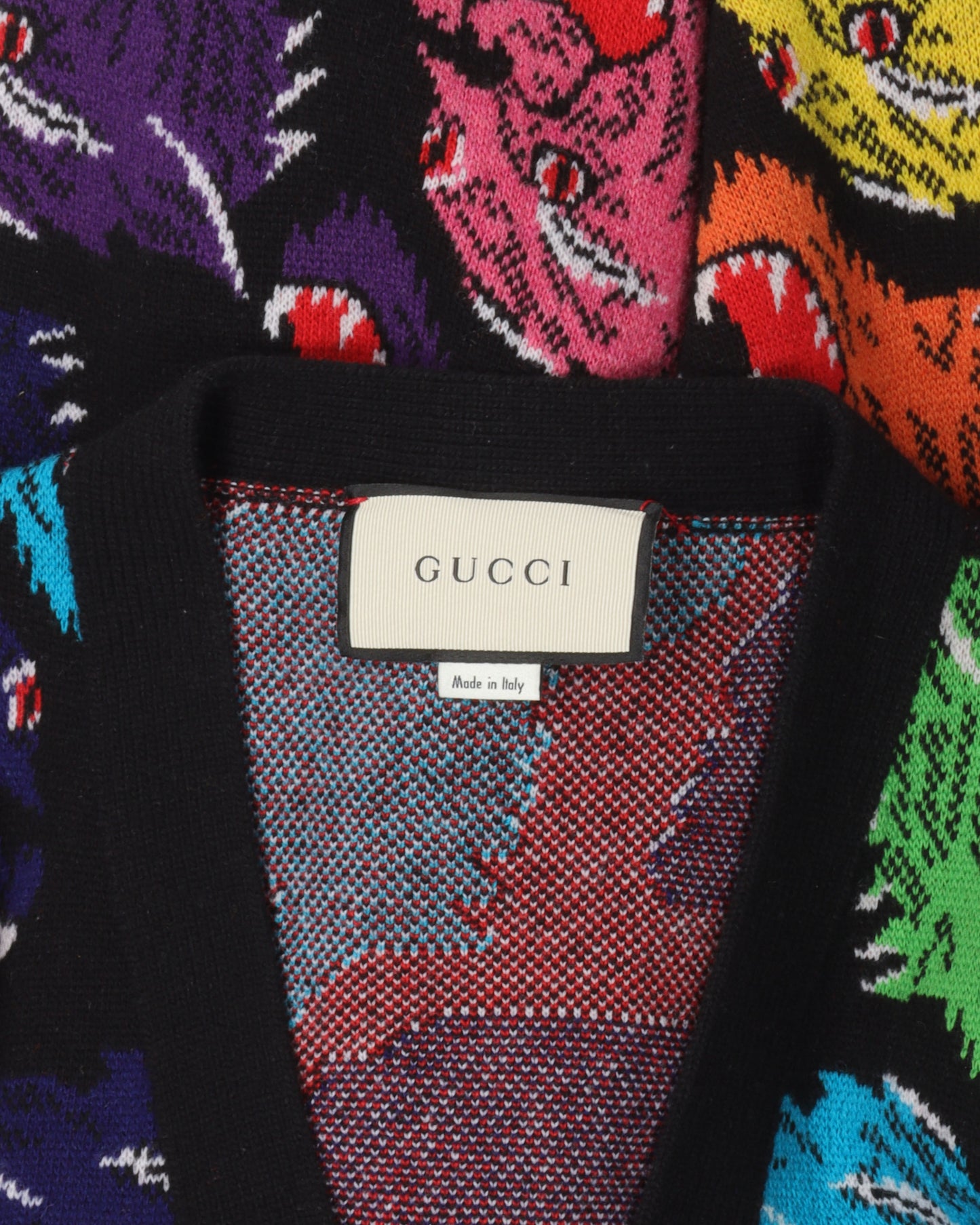 Angry Tiger Wool Jacquard Cardigan