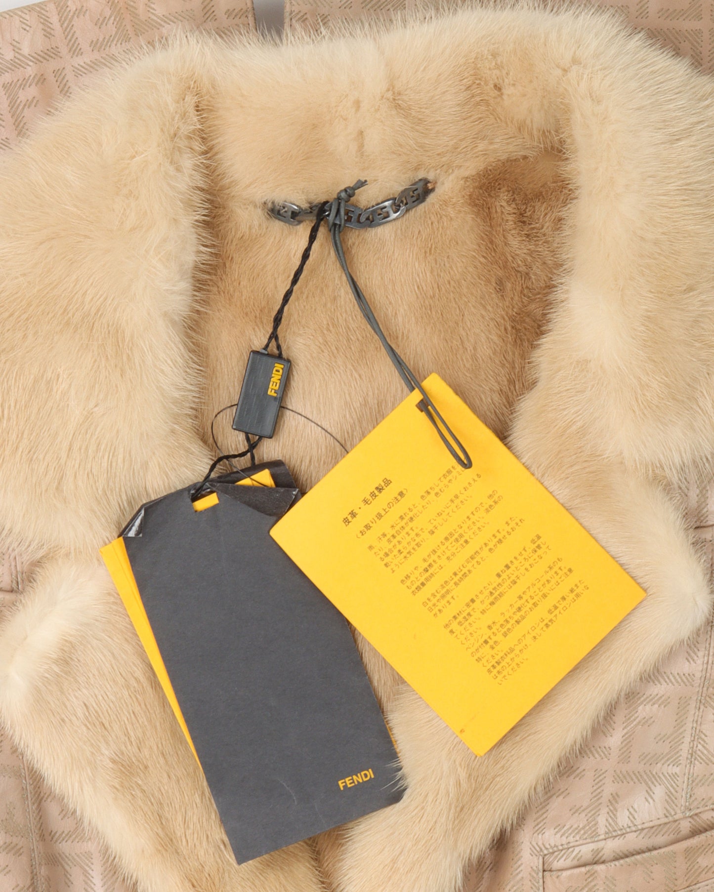 Leather Monogram Mink Fur Lined Jacket