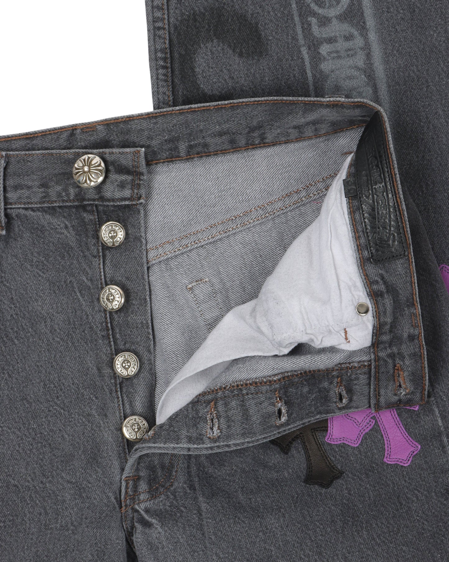 Online Exclusive Cross Patch Stencil Jeans