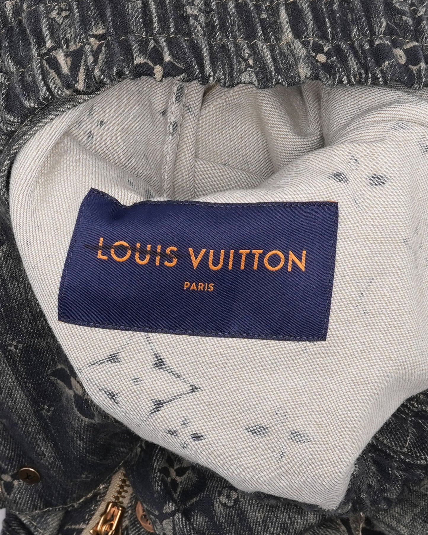 Watercolor Monogram Denim Bomber Jacket