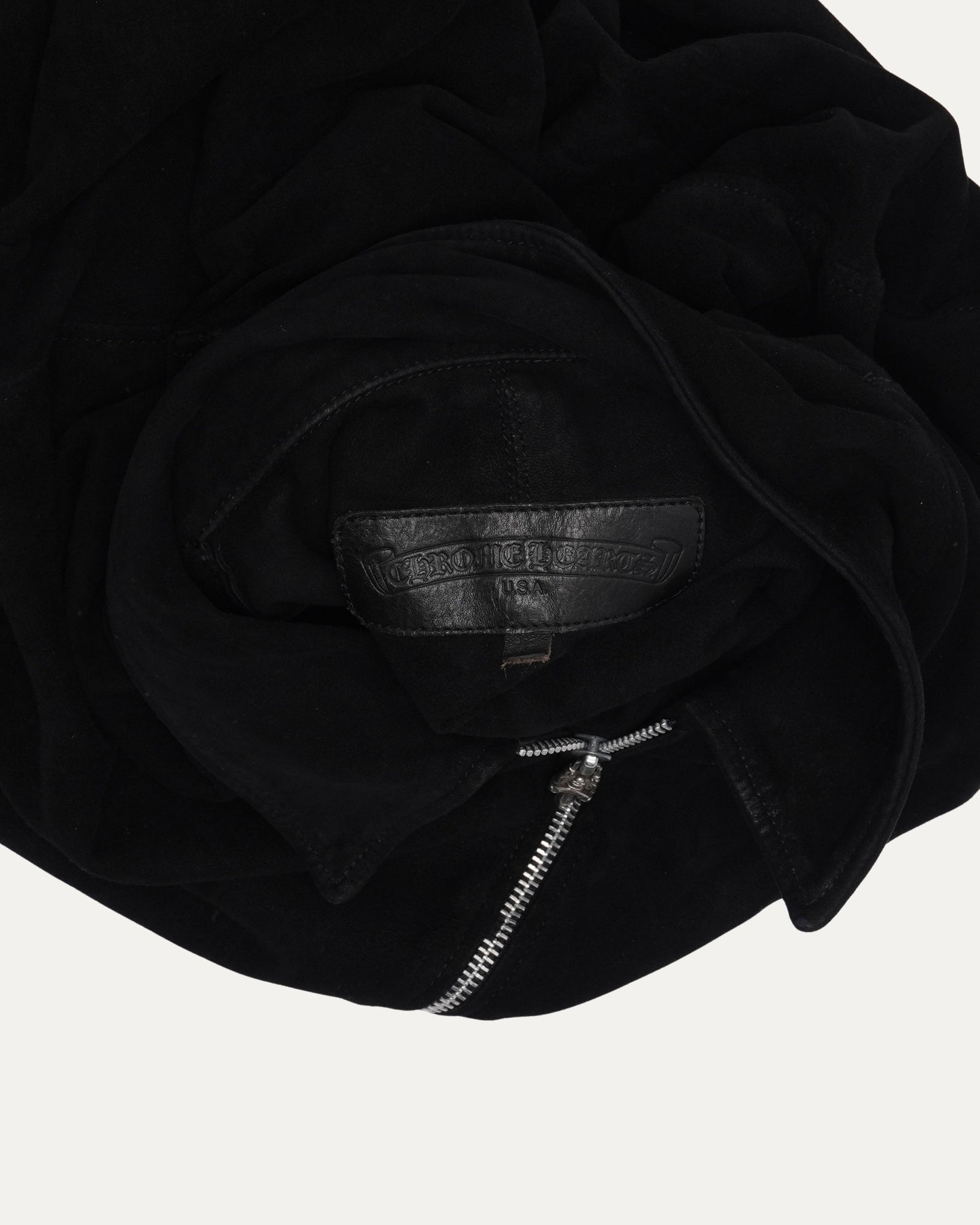 Suede Fleur Zip Up Jacket