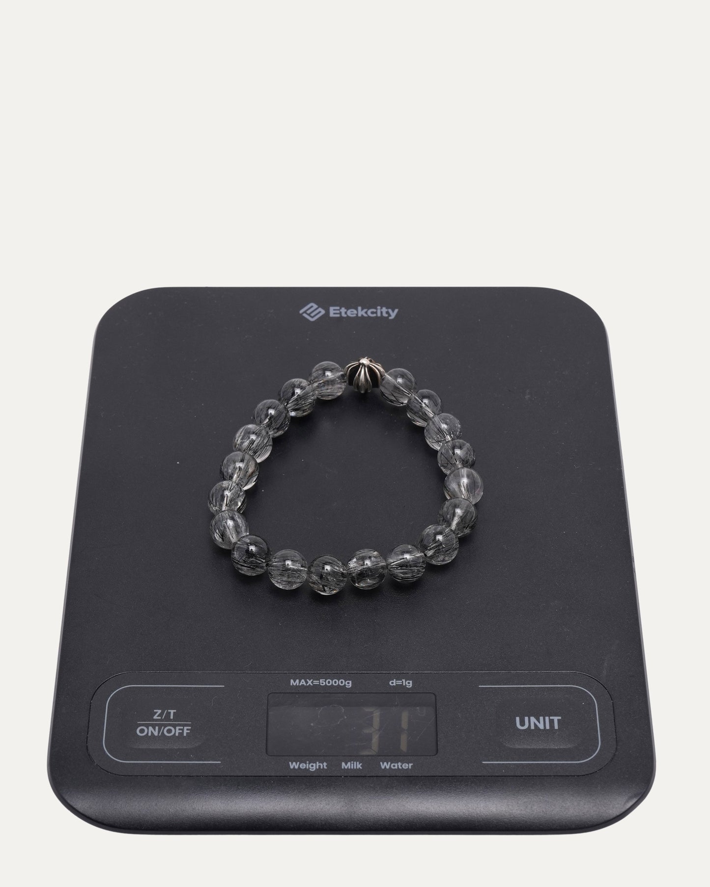 10mm Quartz Plus Cross Bead Bracelet