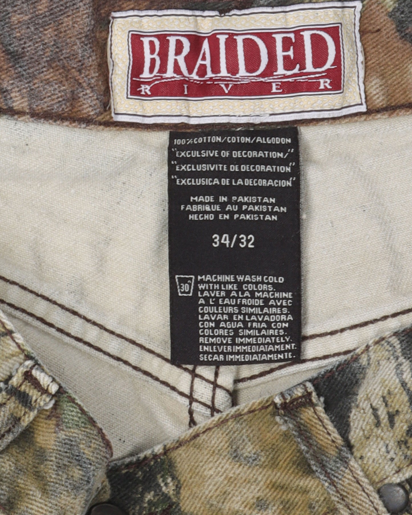 Braided Realtree Camouflage Jeans