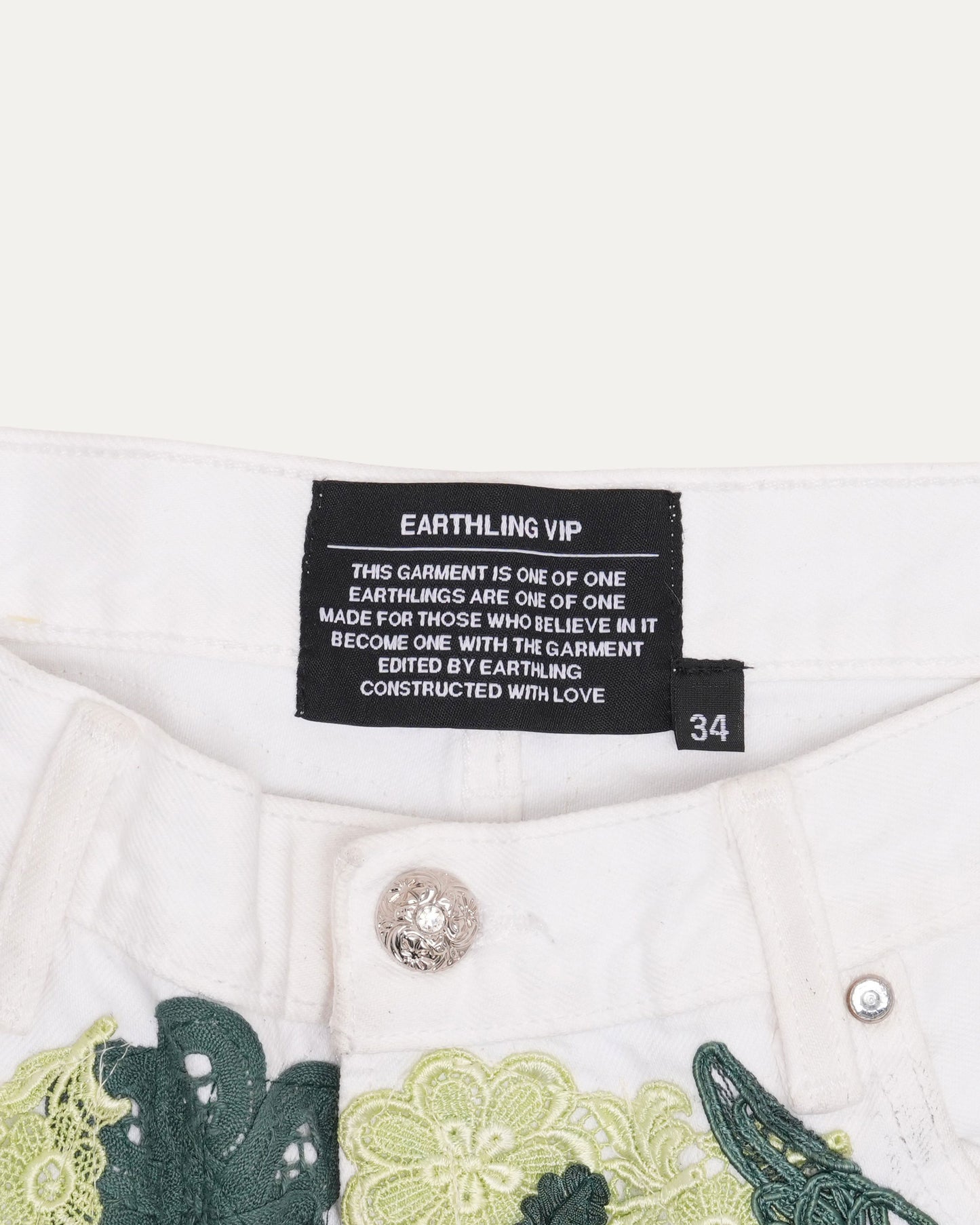 Lace Applique Jeans