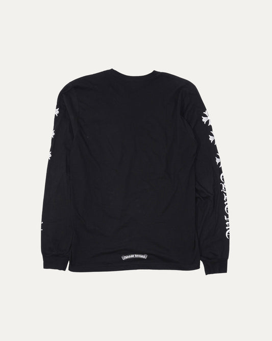 Plus Cross Sleeve Long Sleeve Pocket T-Shirt