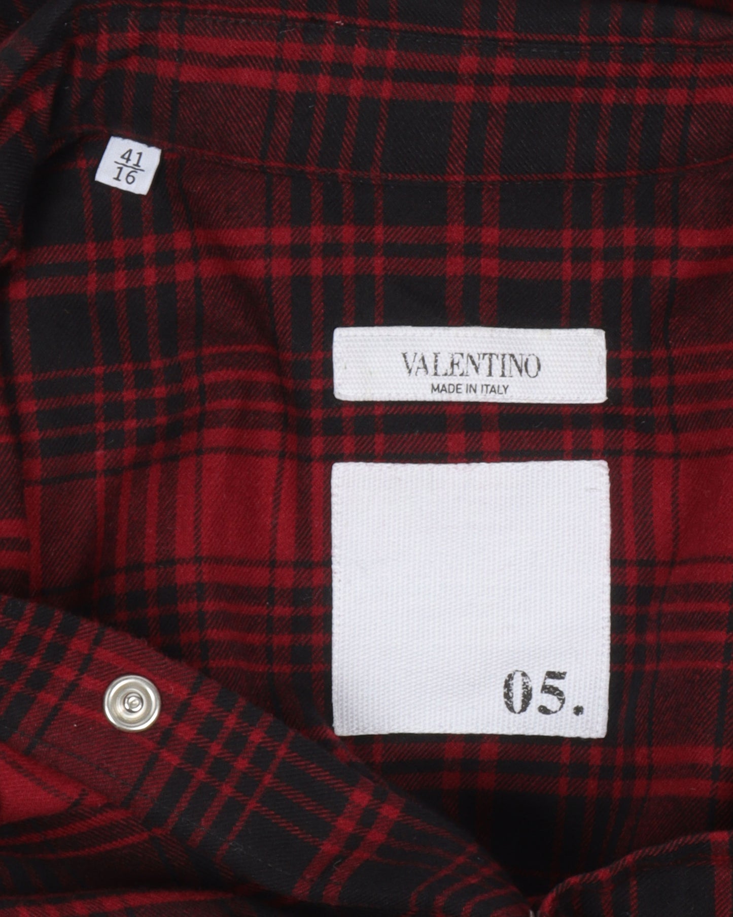 Plaid Studded Collar Shirt
