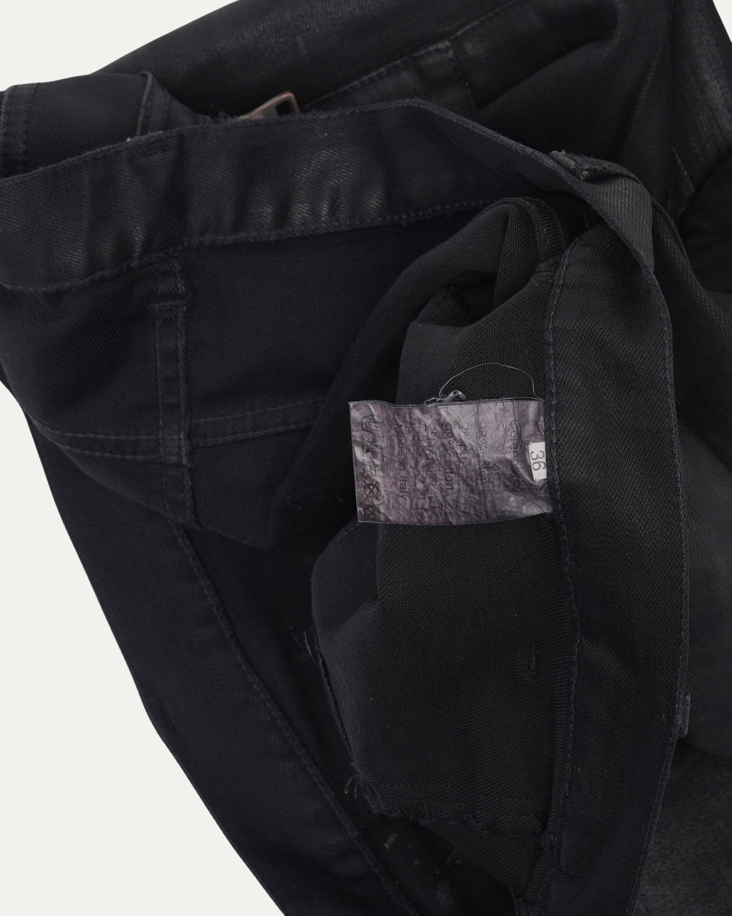 Waxed Biker Jeans
