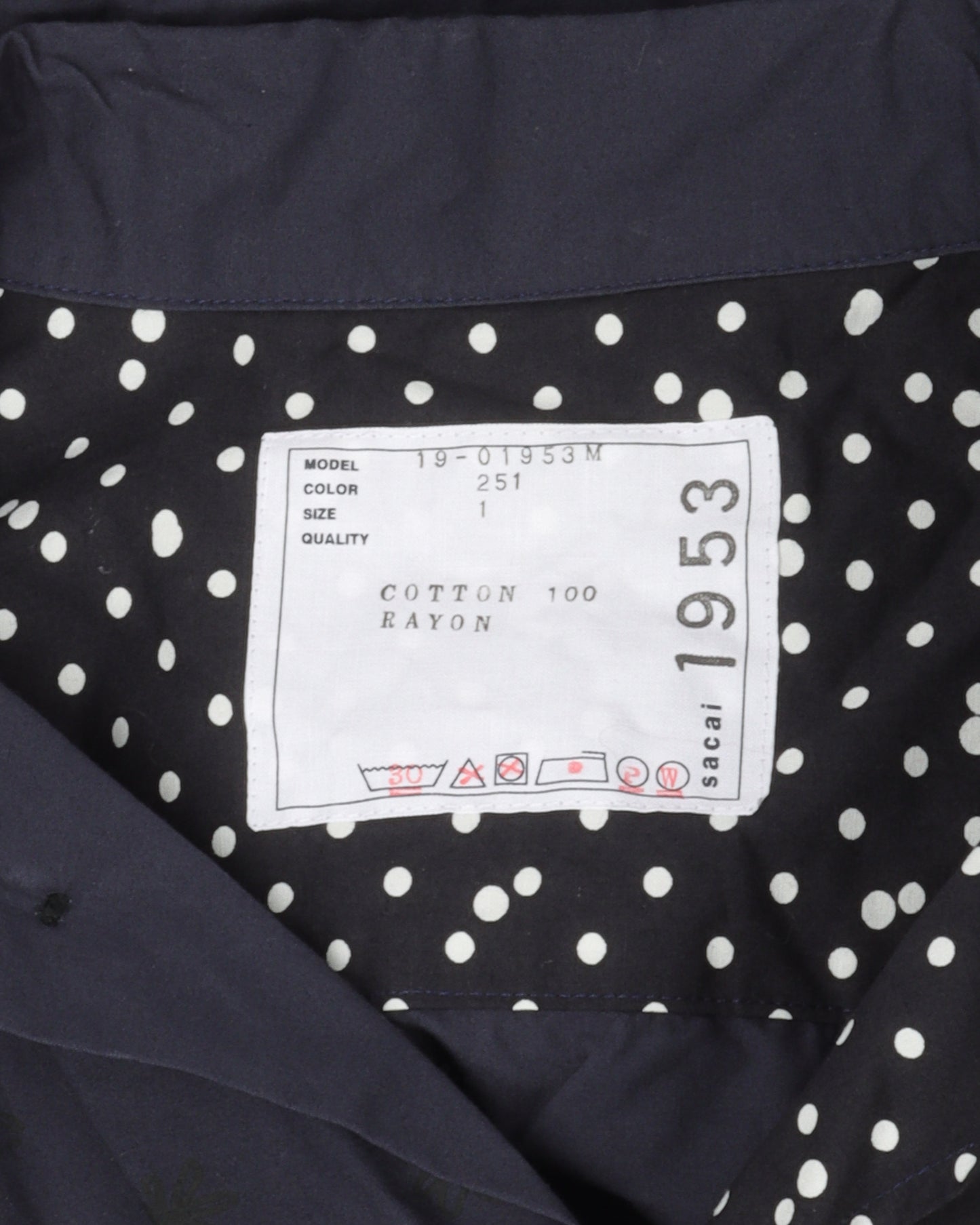 Split Polka Dot Button Shirt