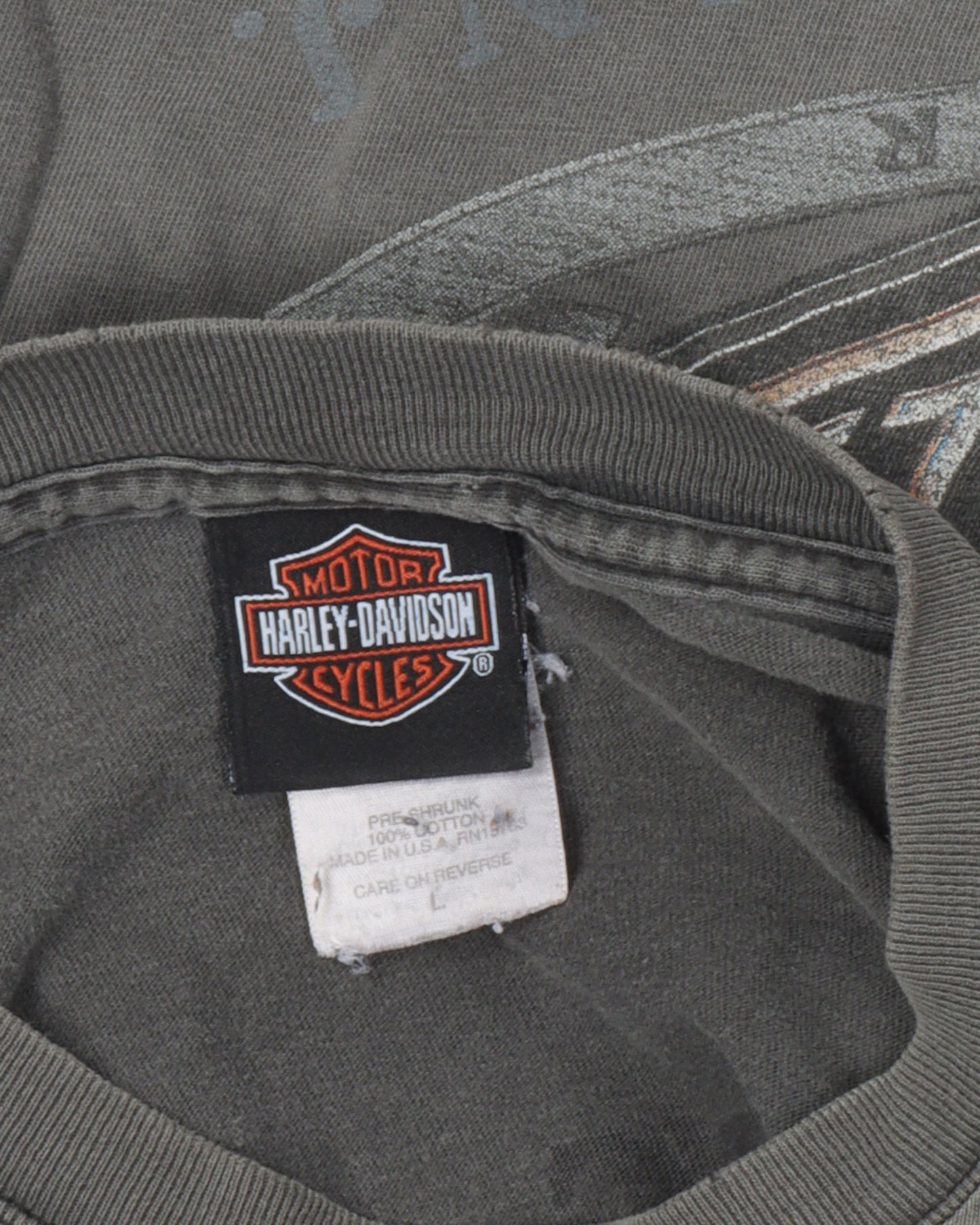 Harley Davidson Metallic Logo Long Sleeve T-Shirt