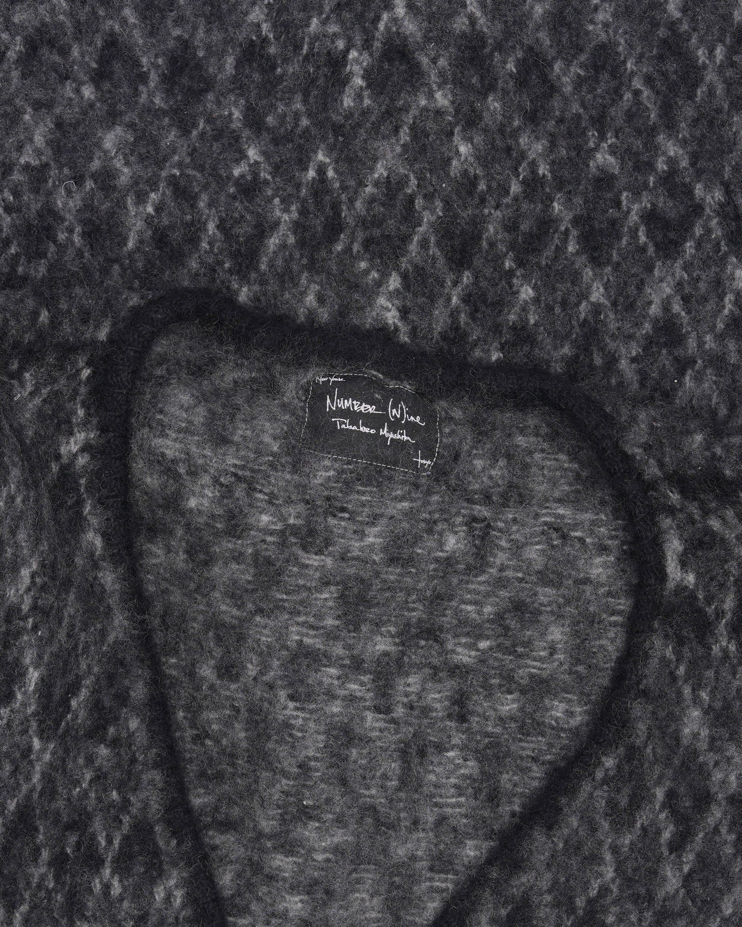 Fuzzy Argyle Cardigan