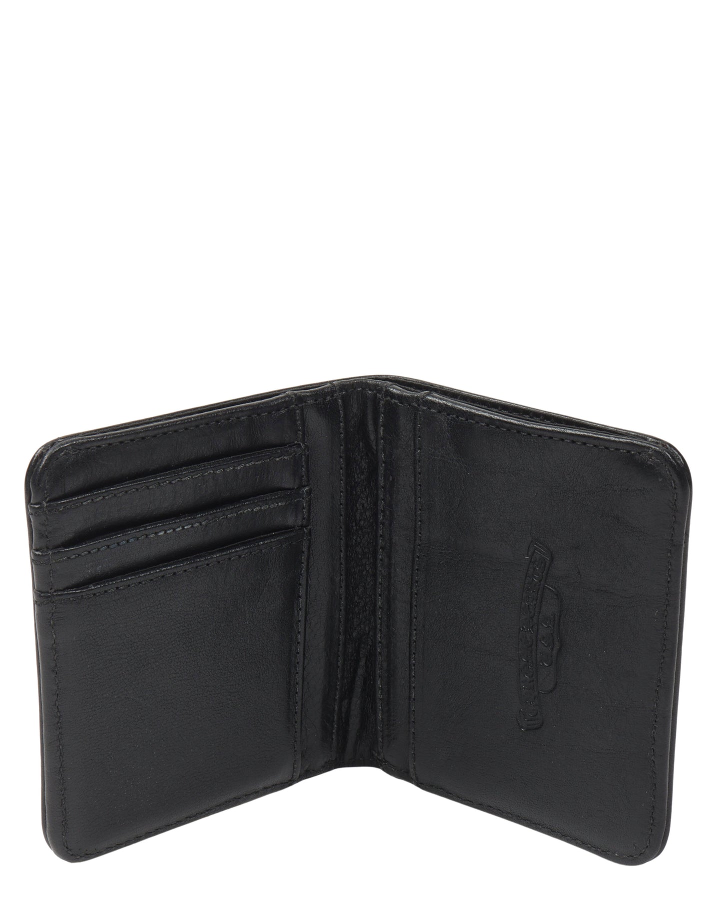 Leather Silver Cross Patch Wallet