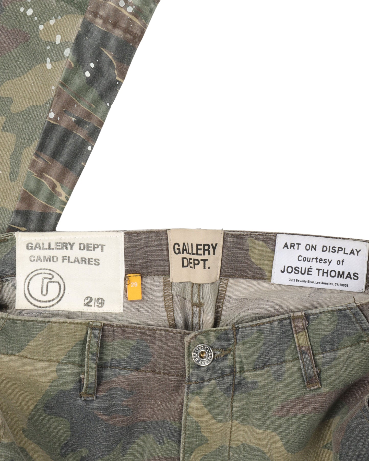 La Flare Camouflage Cargo Pants
