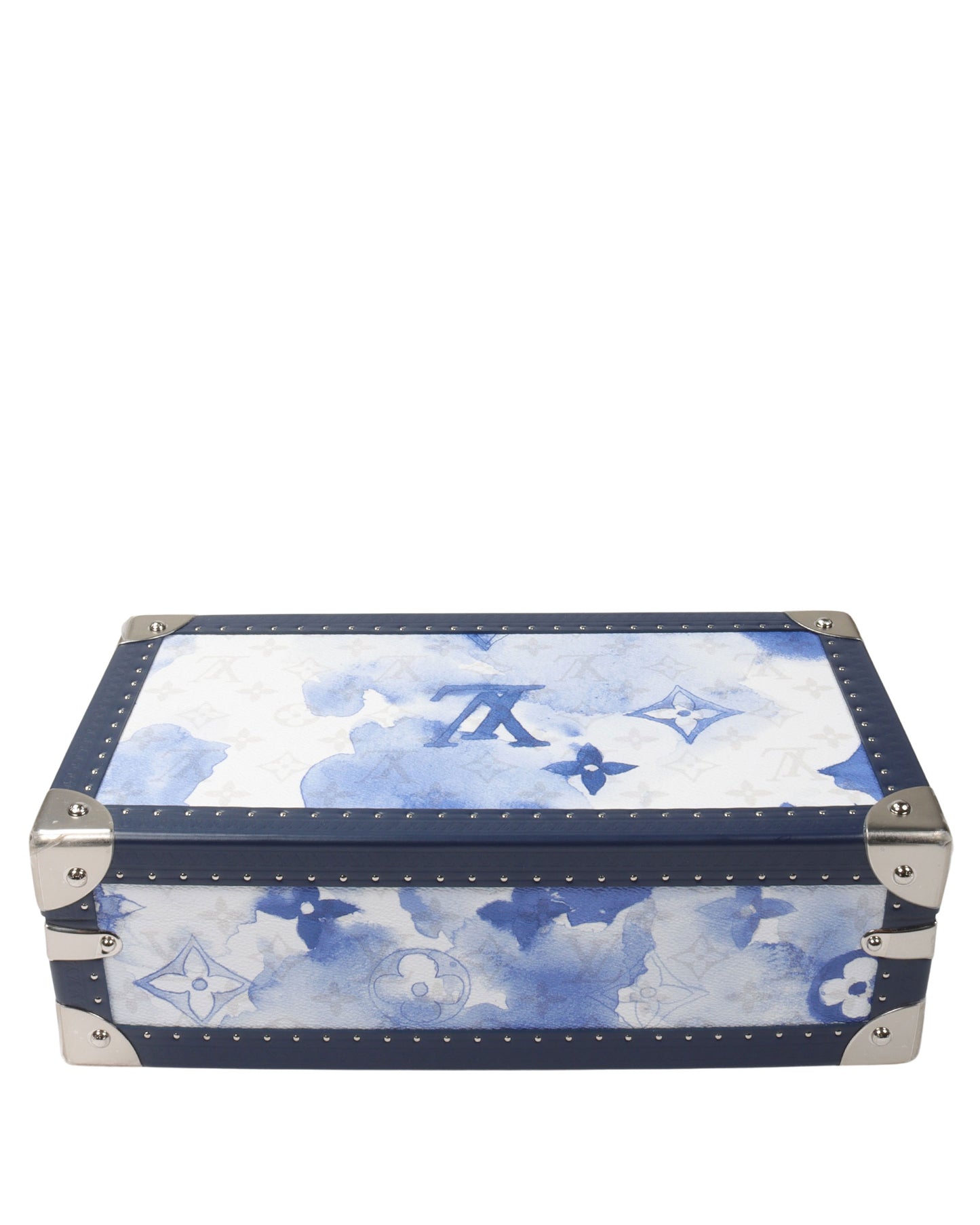 Watercolor Monogram Coated Canvas & Calfskin Leather Watch Trunk