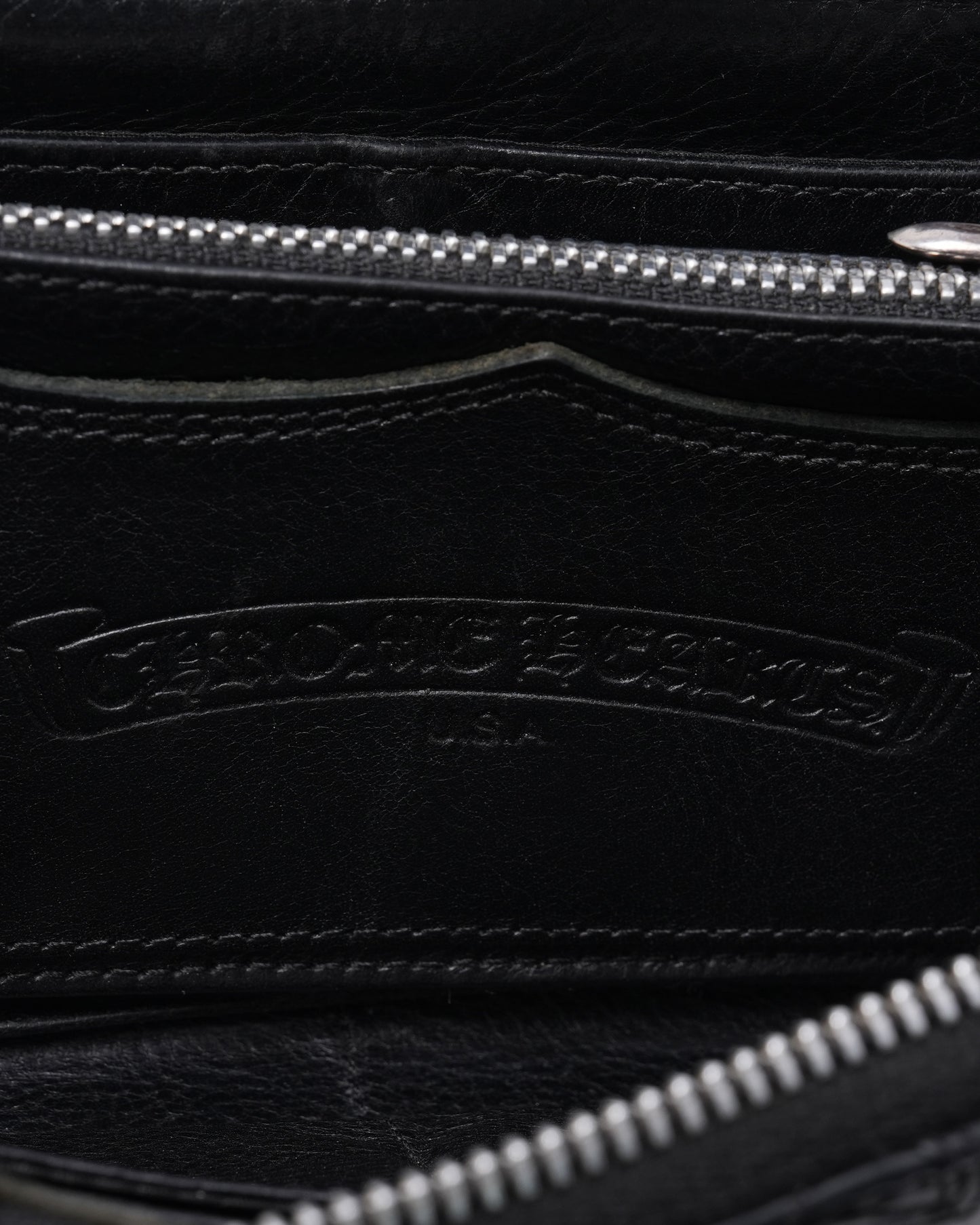 Quilted Cross Patch Full-Zip Wallet