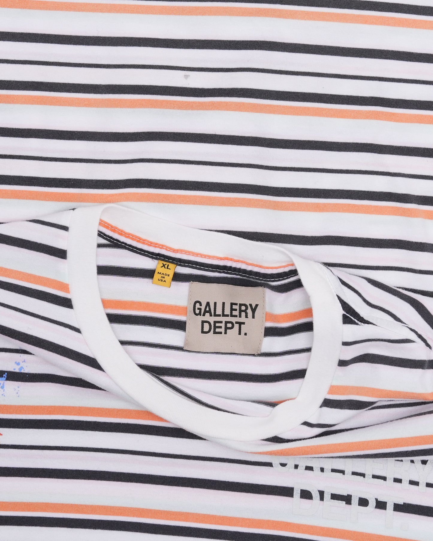Nelson Striped Paint Splatter T-Shirt