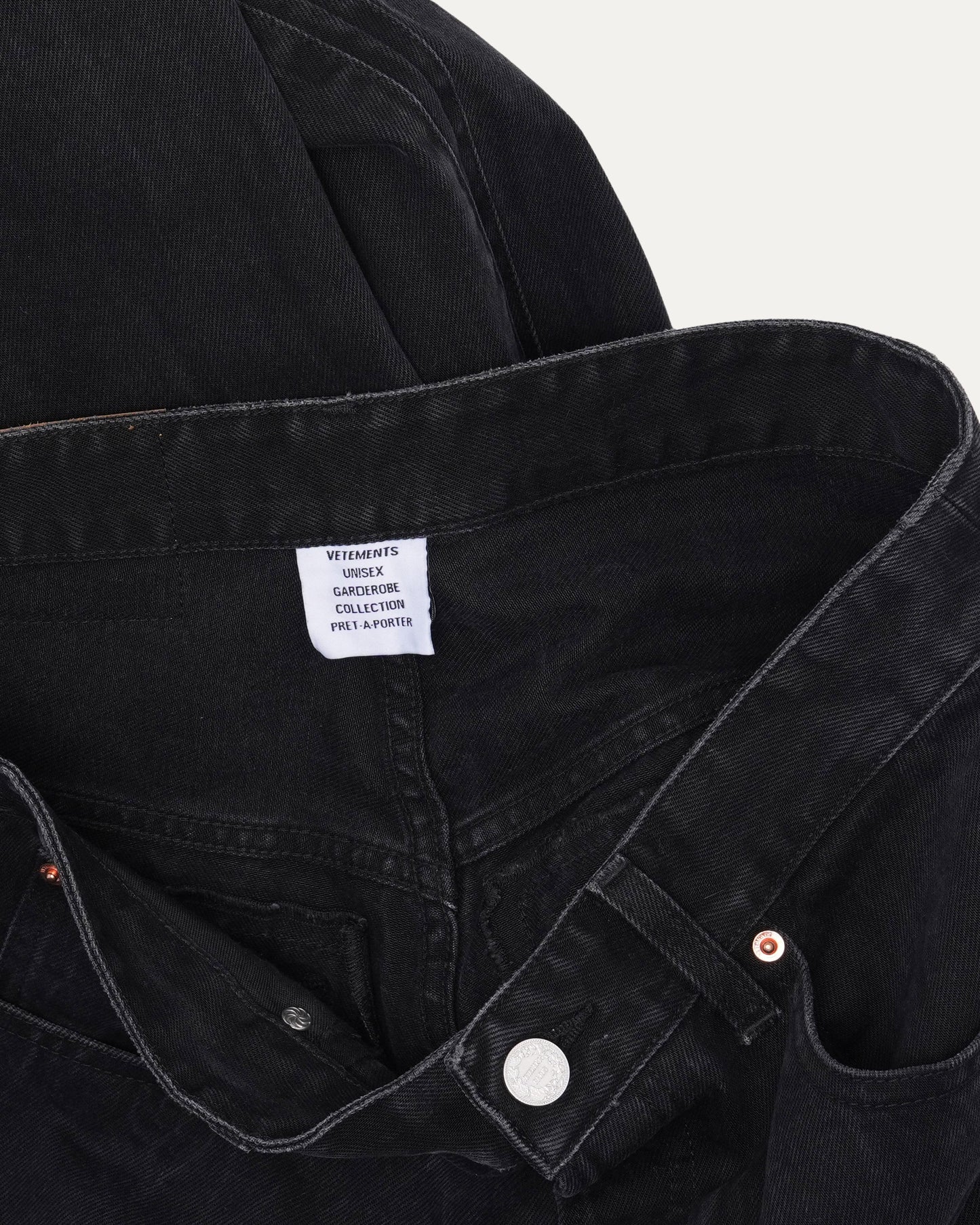 Distressed Double Layer Wide Leg Jeans