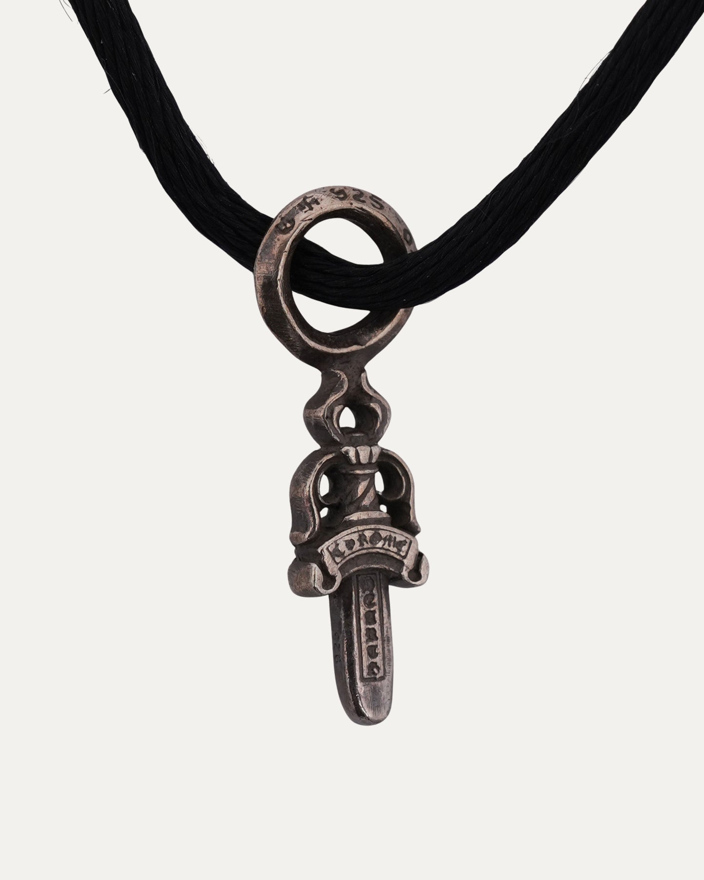 Silk Cord Bracelet with Dagger Pendant