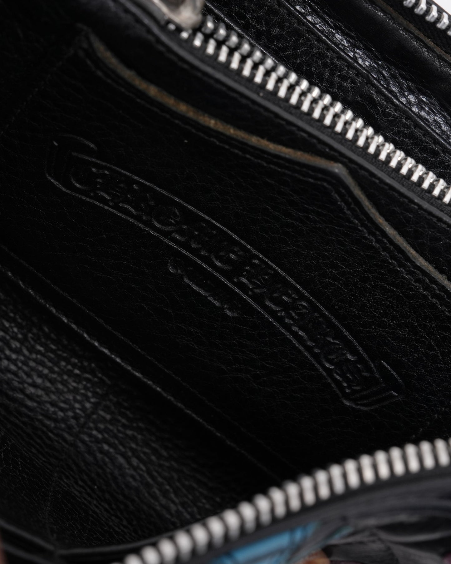 Cross Patch Quilted Long Zip Wallet