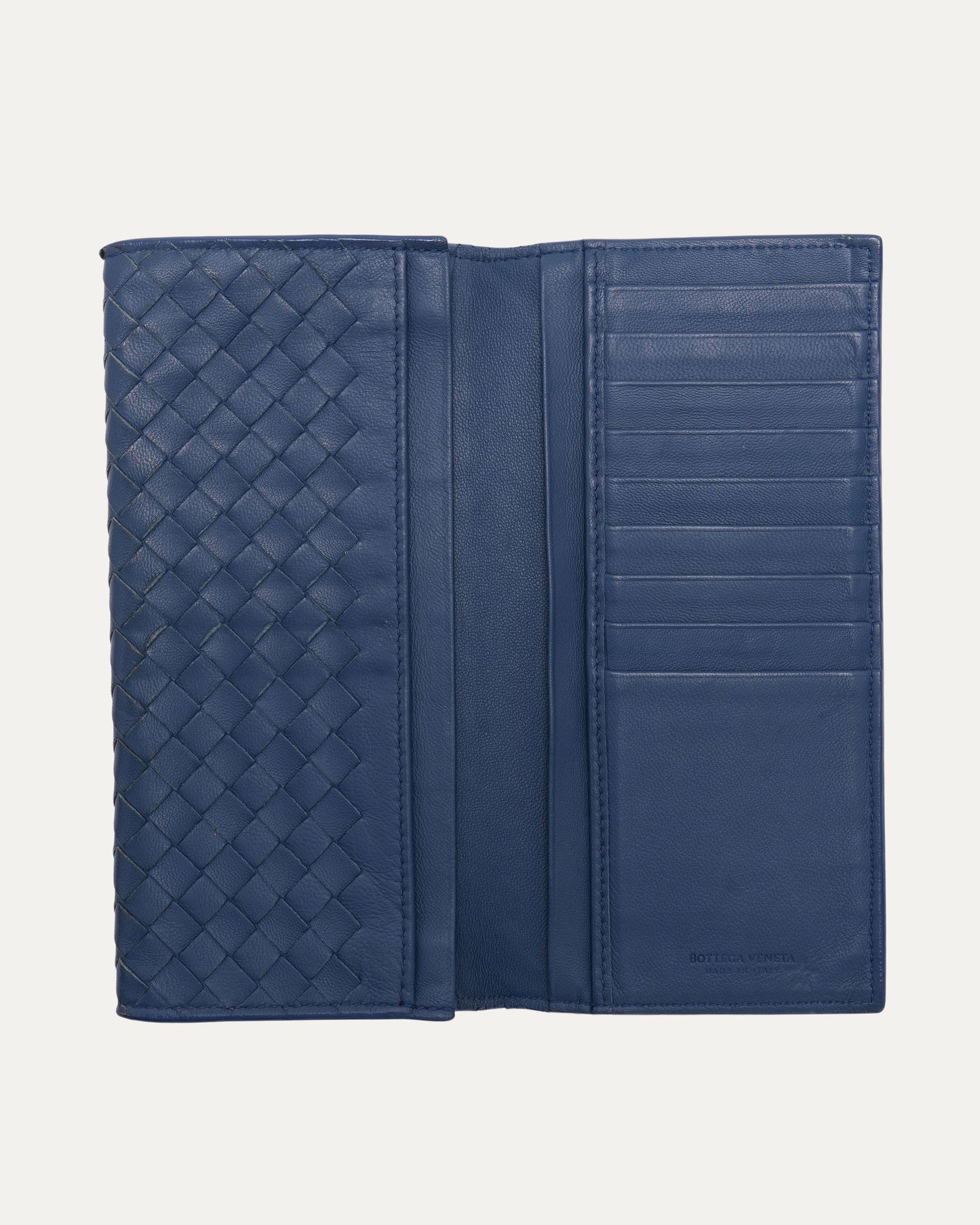 Intrecciato Croc Inlay Long Wallet