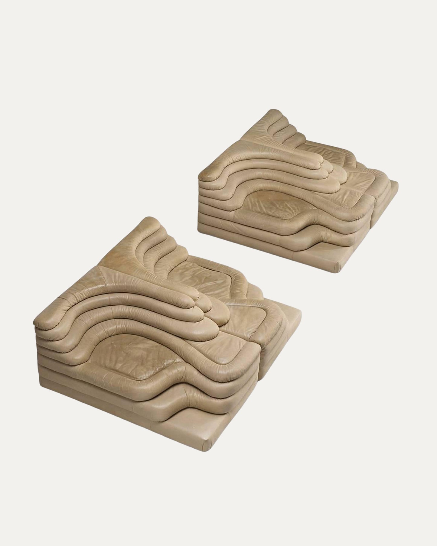 Ubald Klug Set of Four Patinated 'Terrazza Landscapes'