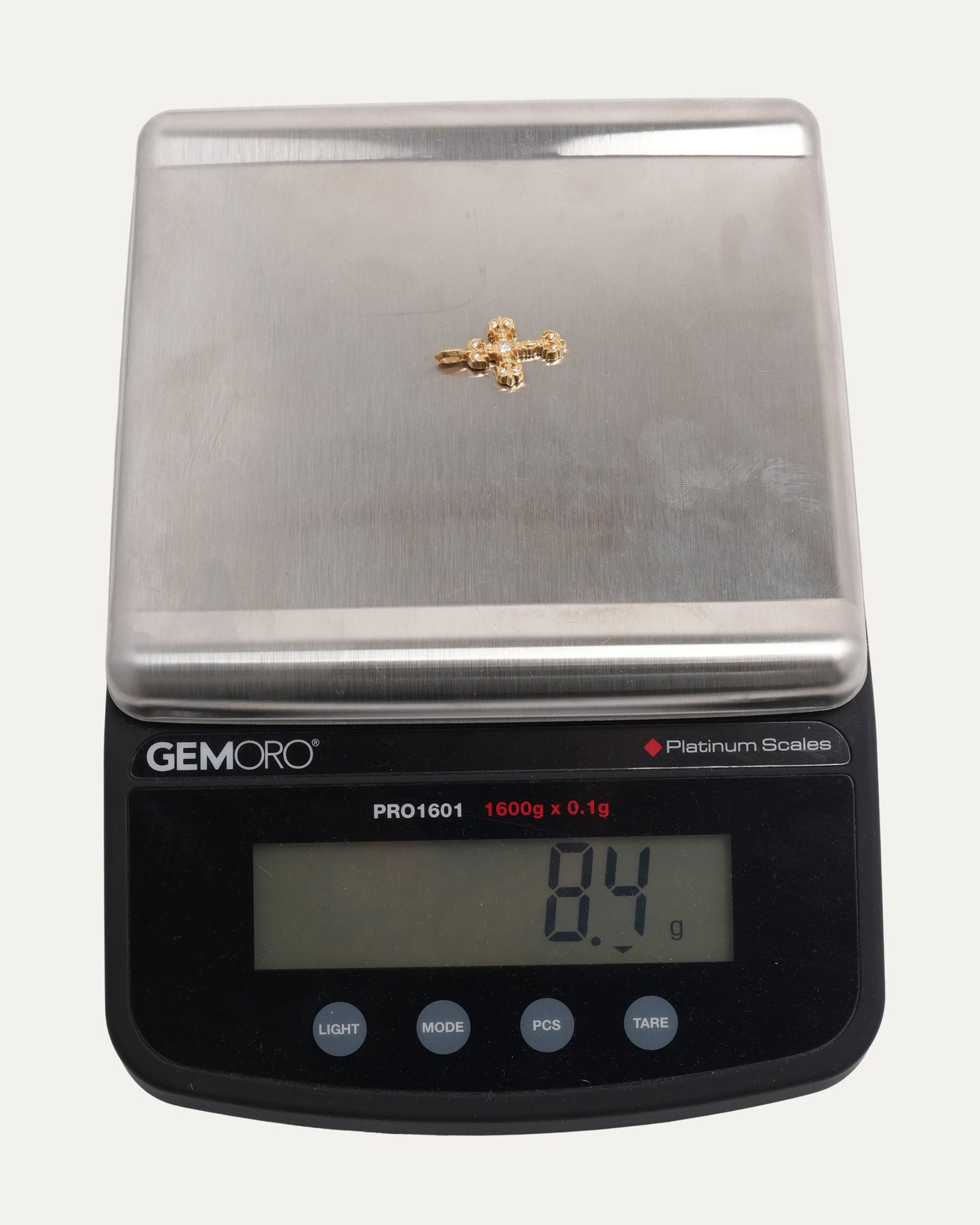 Gold Diamond Filigree Cross Pendant