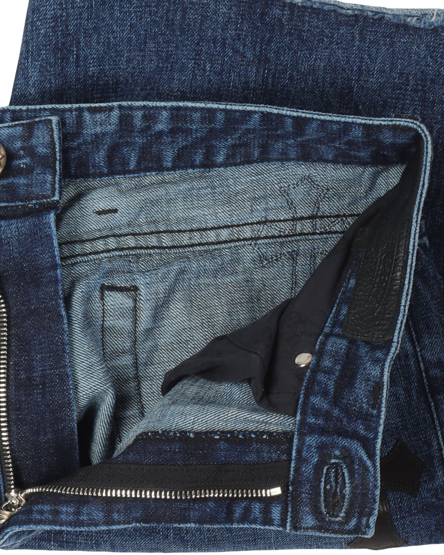 Denim Cross Patch Shorts