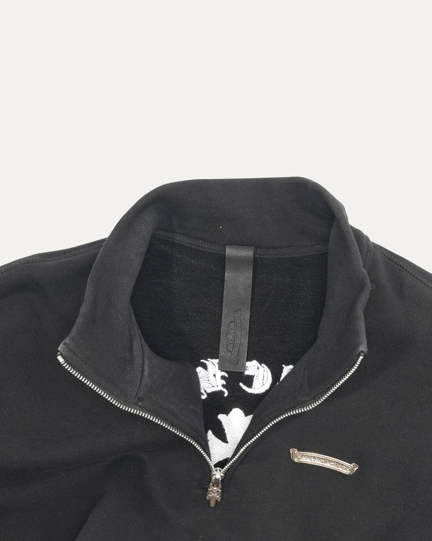 Embroidered Quarter Zip Sweatshirt
