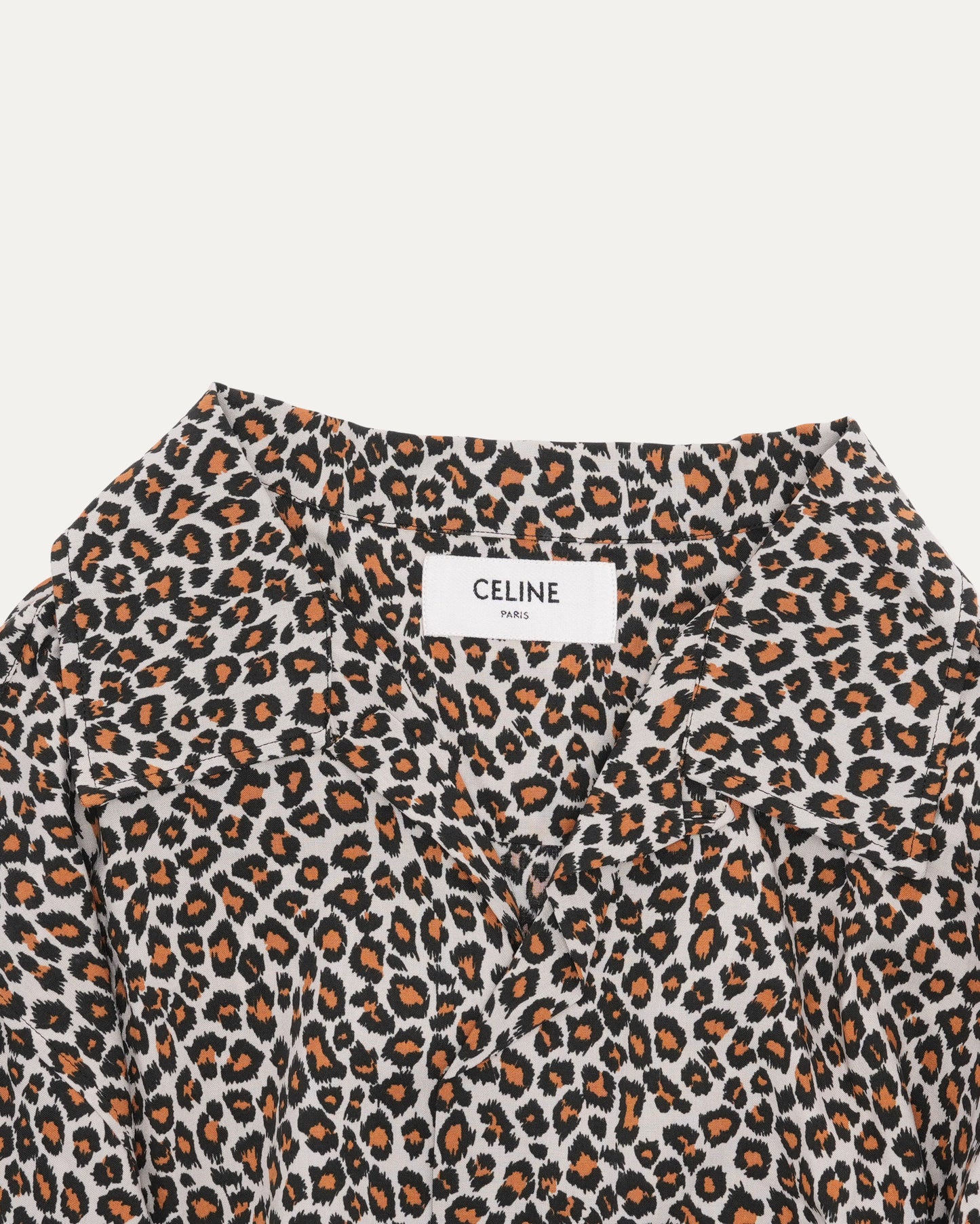 Leopard Print Camp Collar Shirt