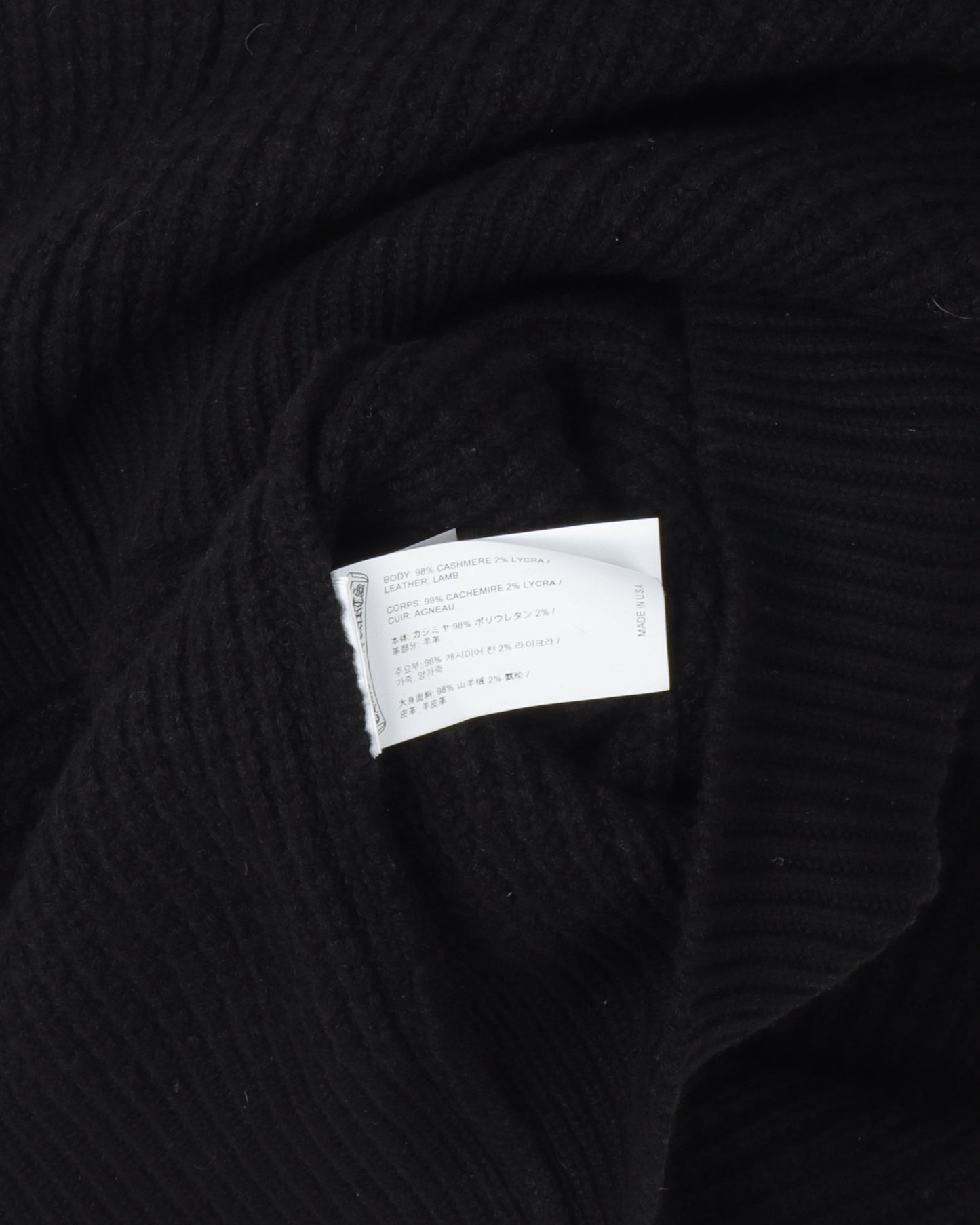Cashmere Cross Patch "Hit & Run" Cardigan Sweater