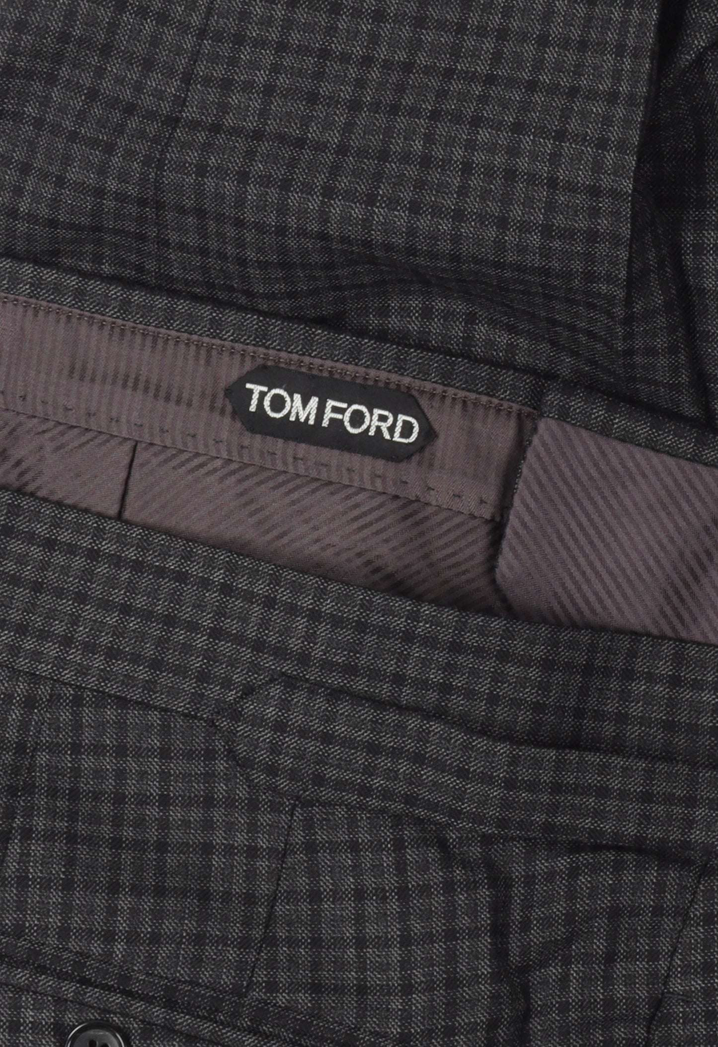 Plaid Pattern Wool Trousers