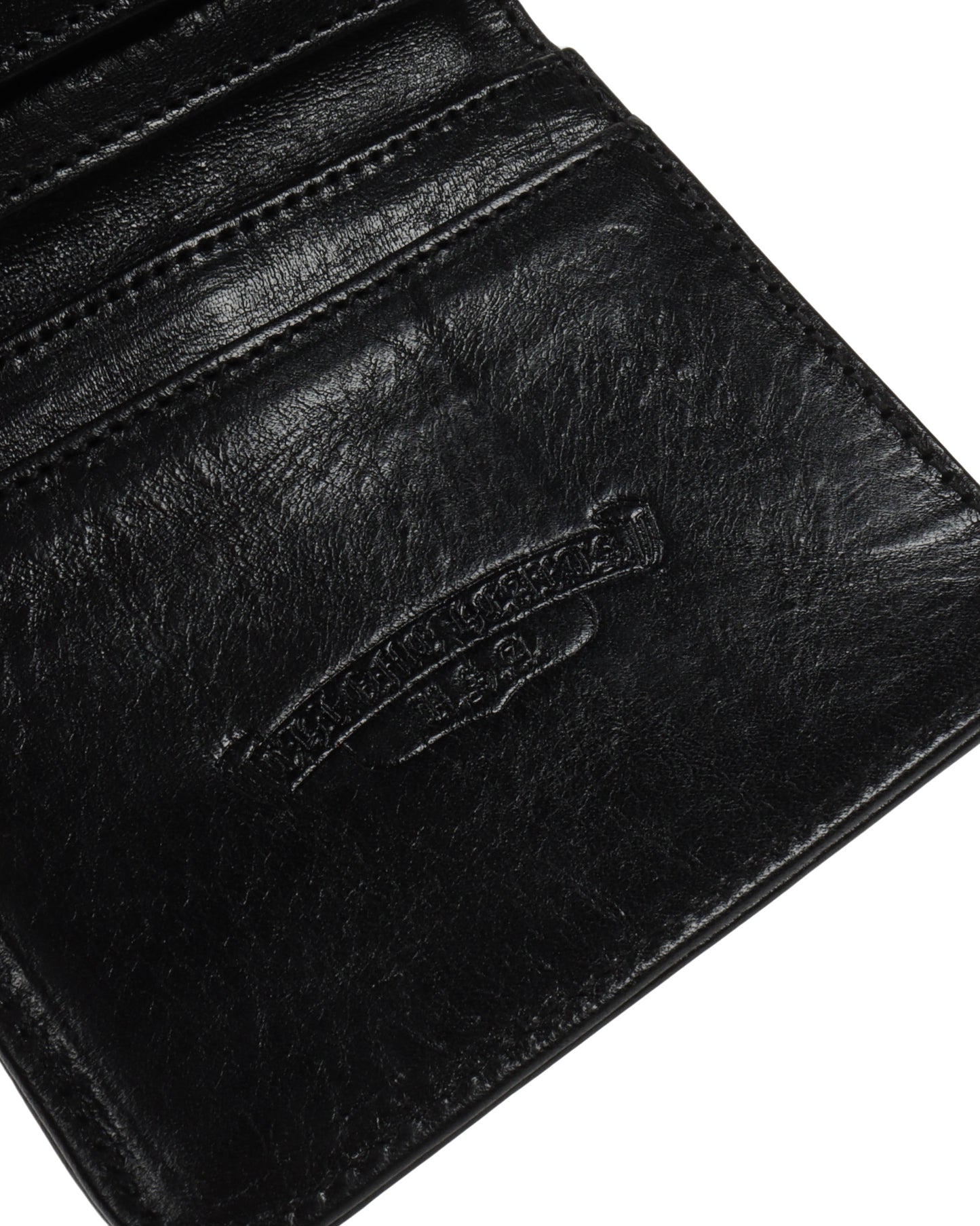 Leather Cross Patch Bifold Wallet