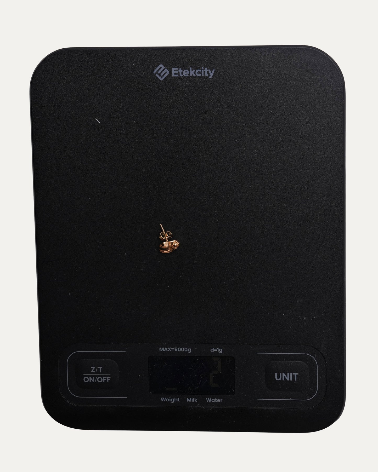 22k Gold Heart Stud Earring