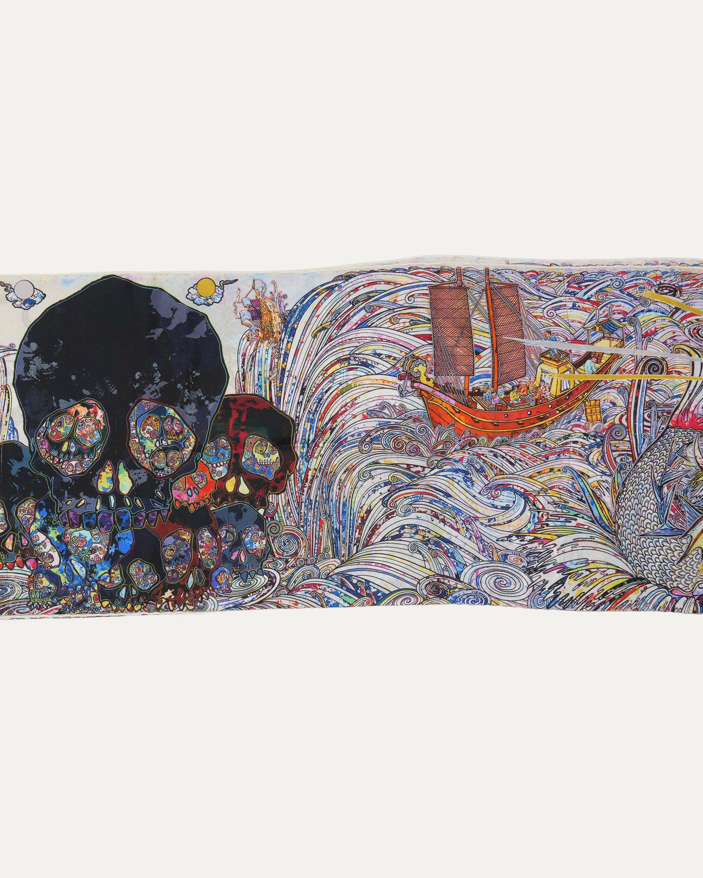 "In the Land of the Dead, Stepping on the Tail of a Rainbow" Silk Scarf