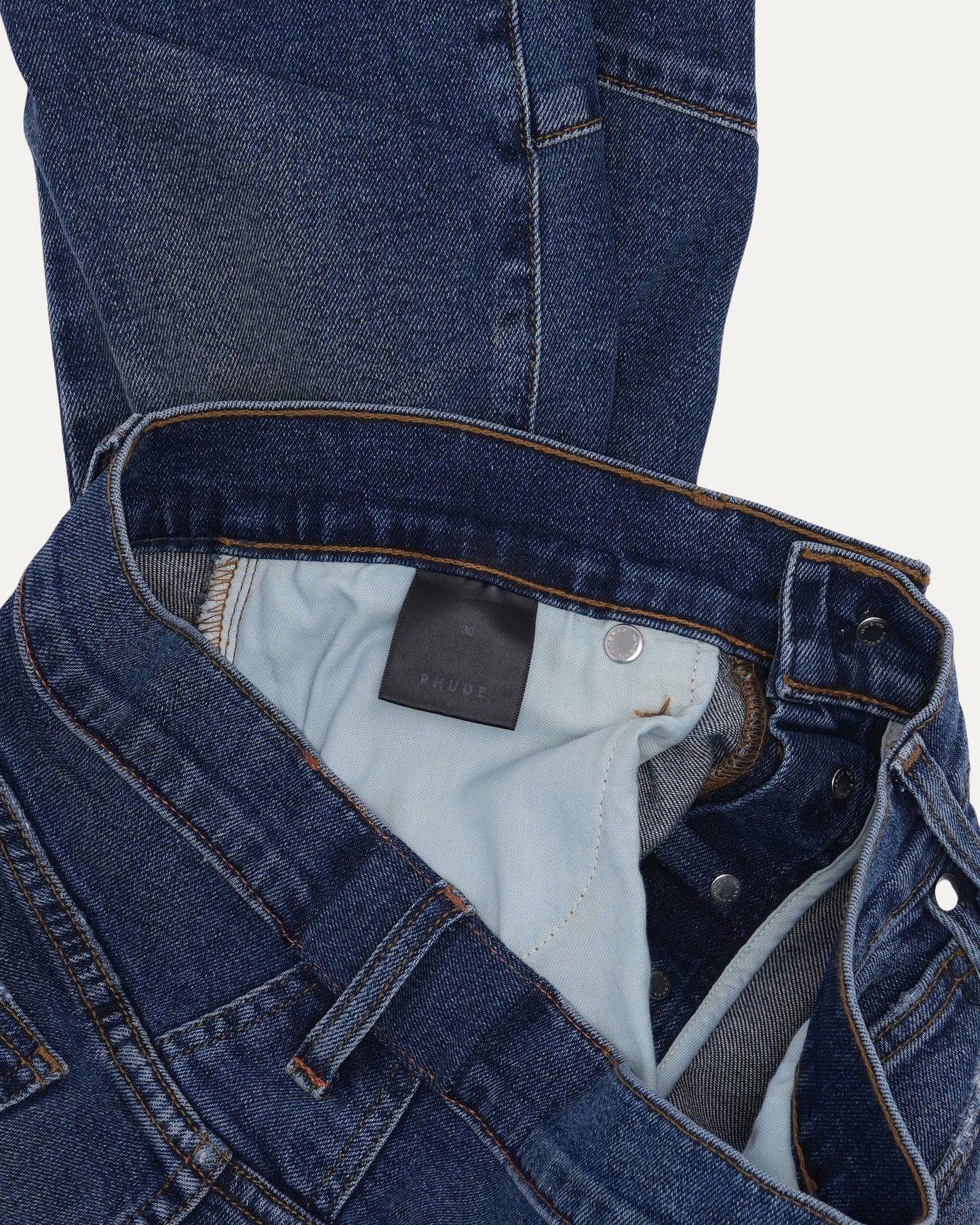 Snap Button Hem Jeans