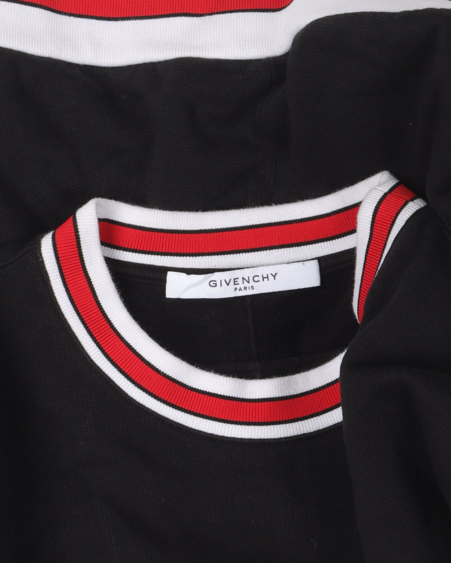 Small Logo Crewneck Sweatshirt with Contrast Ribbing